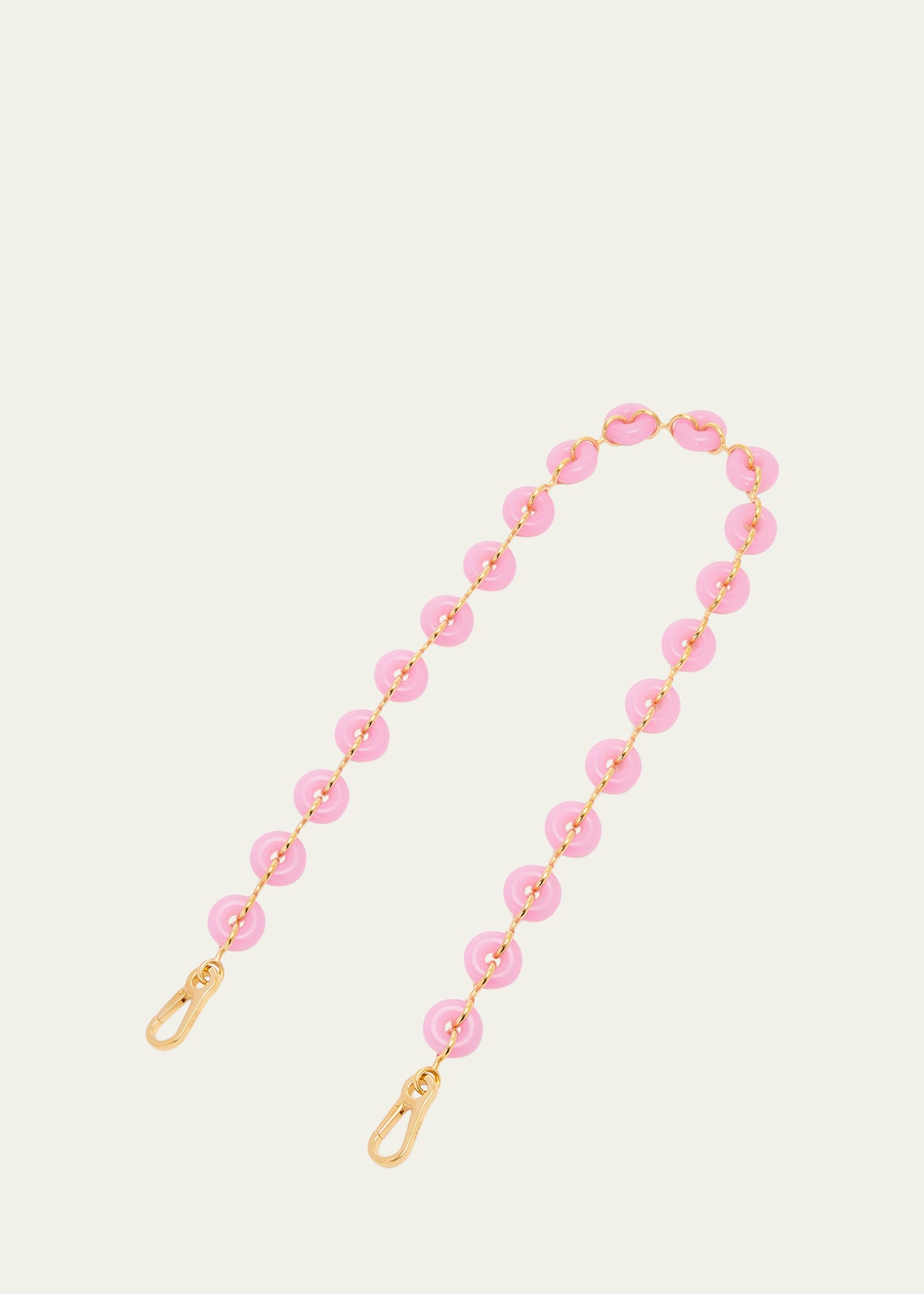 Shop Loewe X Paula's Ibiza Donut Chain In Acetate In Pink/gold