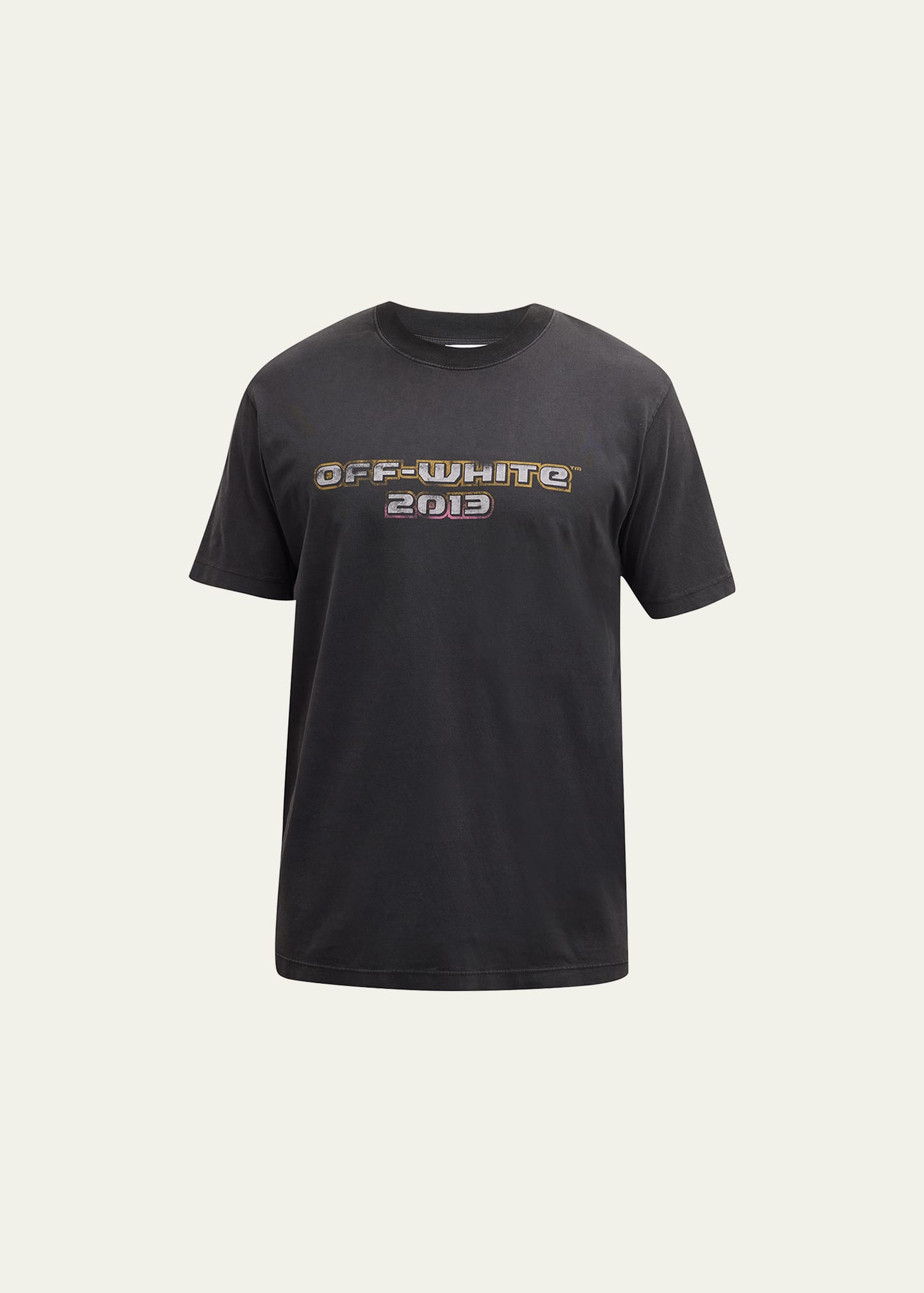 Shop Off-white Men's Digit Bacchus Graphic T-shirt In Black Multi
