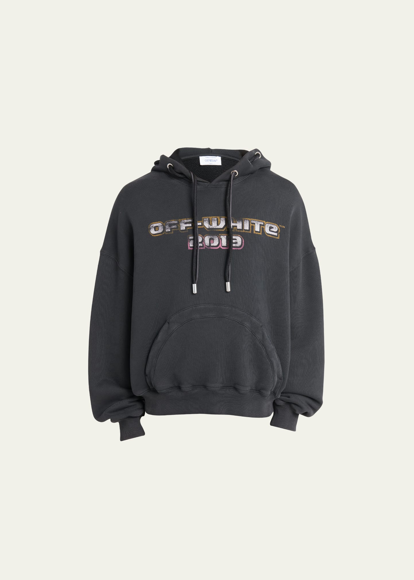 Shop Off-white Men's Bacchus Hoodie With Double Drawstring In Black Multi
