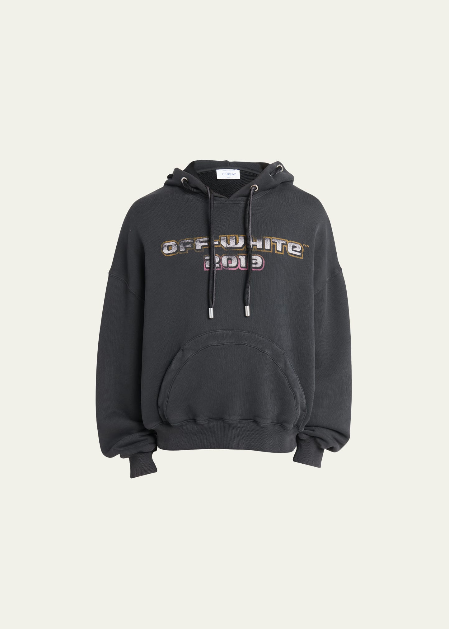 Off-white Off White™ Black Hoodie With Print In Black Multi