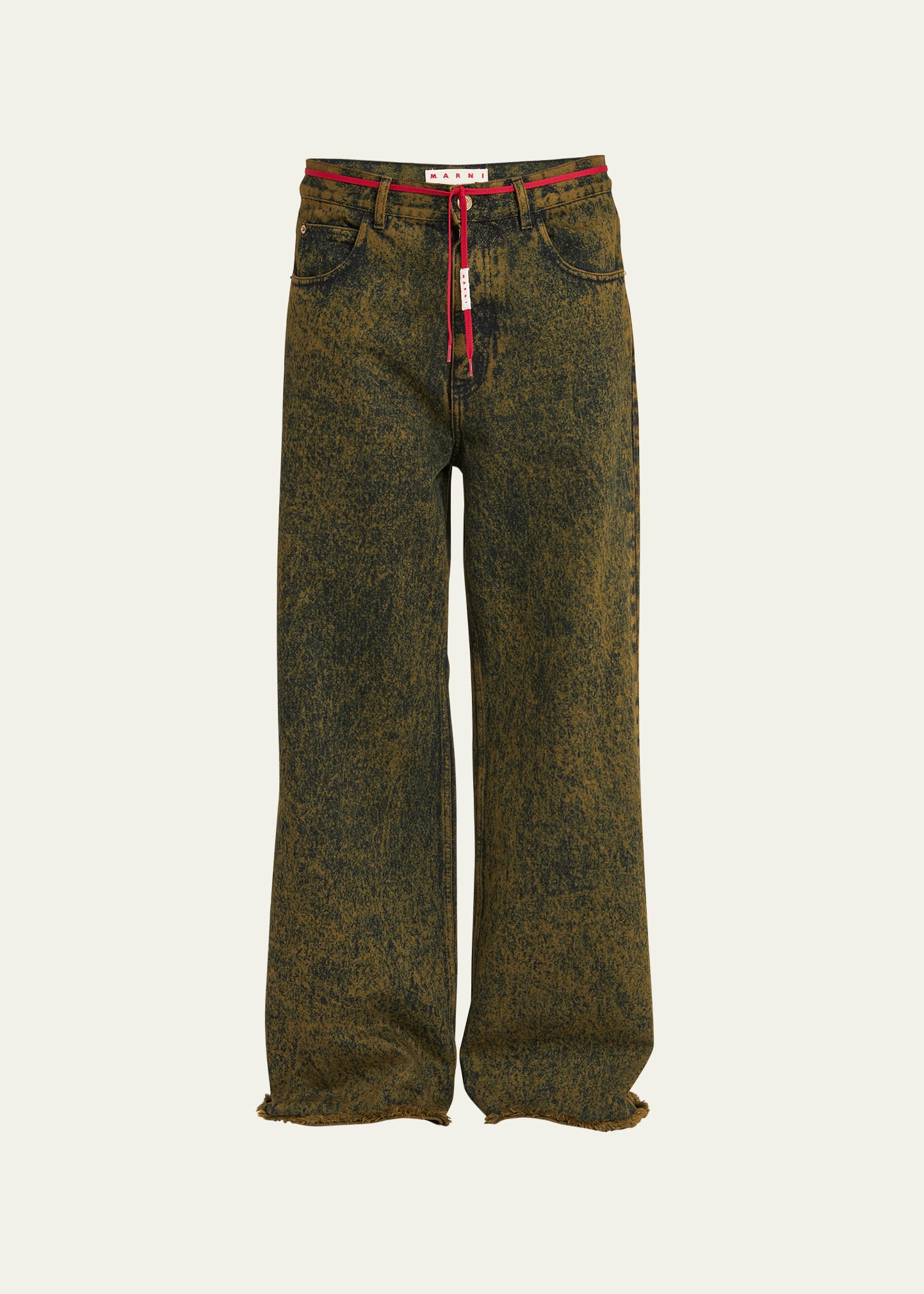 Men's Acid-Washed Flare Jeans