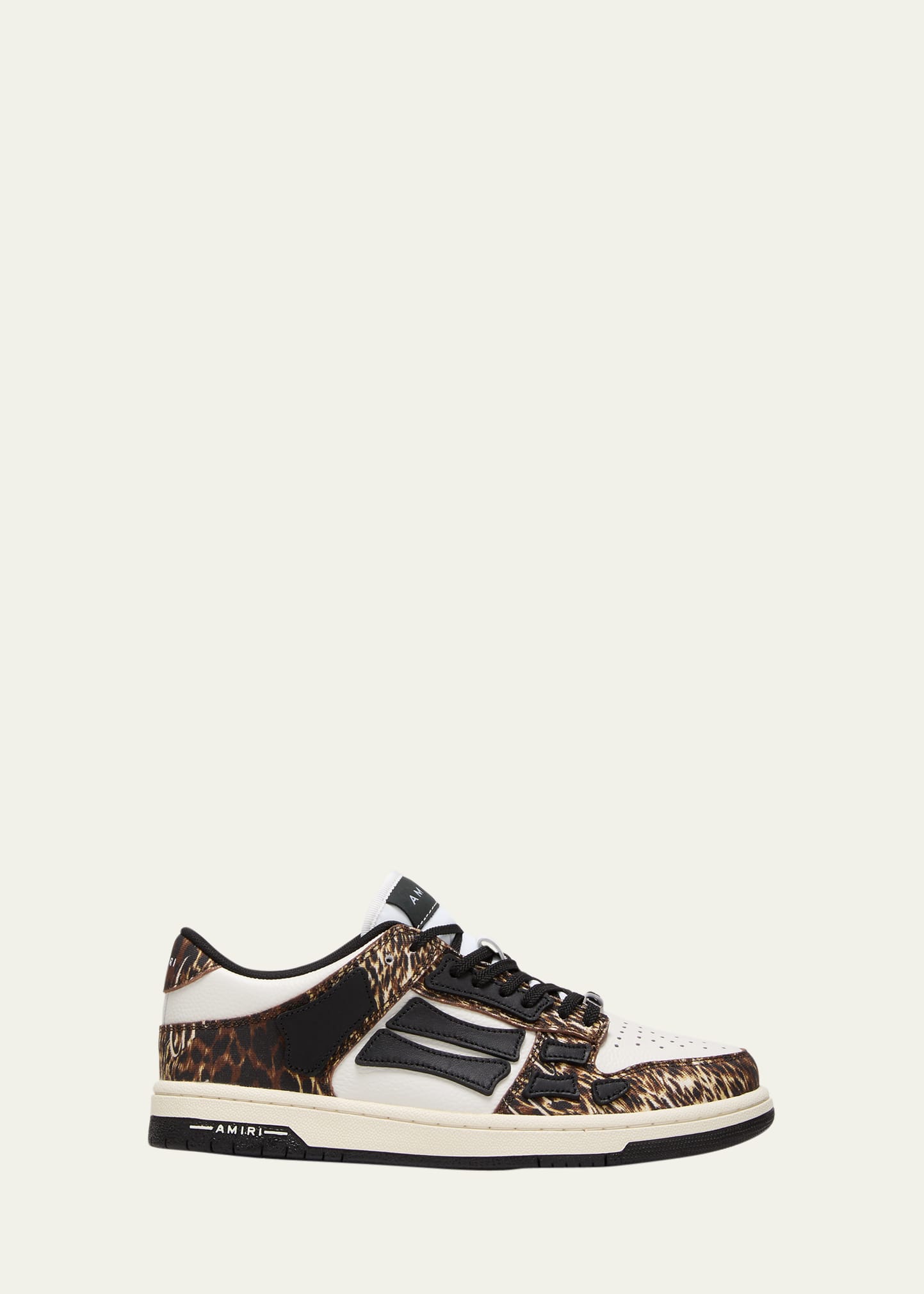 Skel Animal-Print Leather Low-Top Sneakers