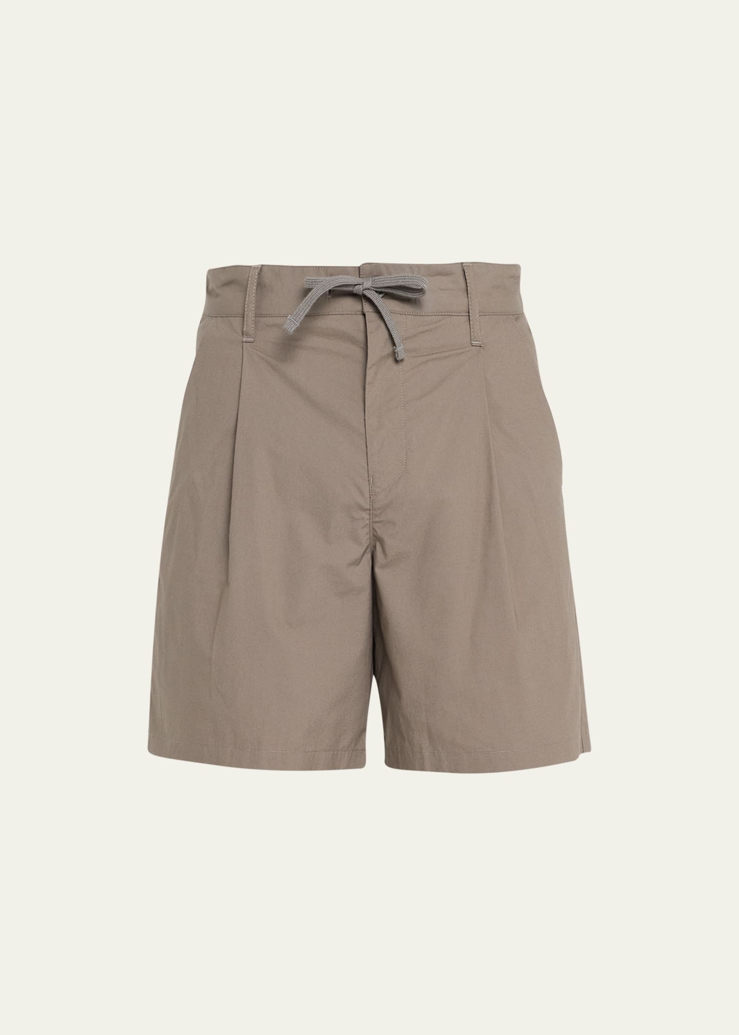 Men's Pleated Cotton Studio Shorts