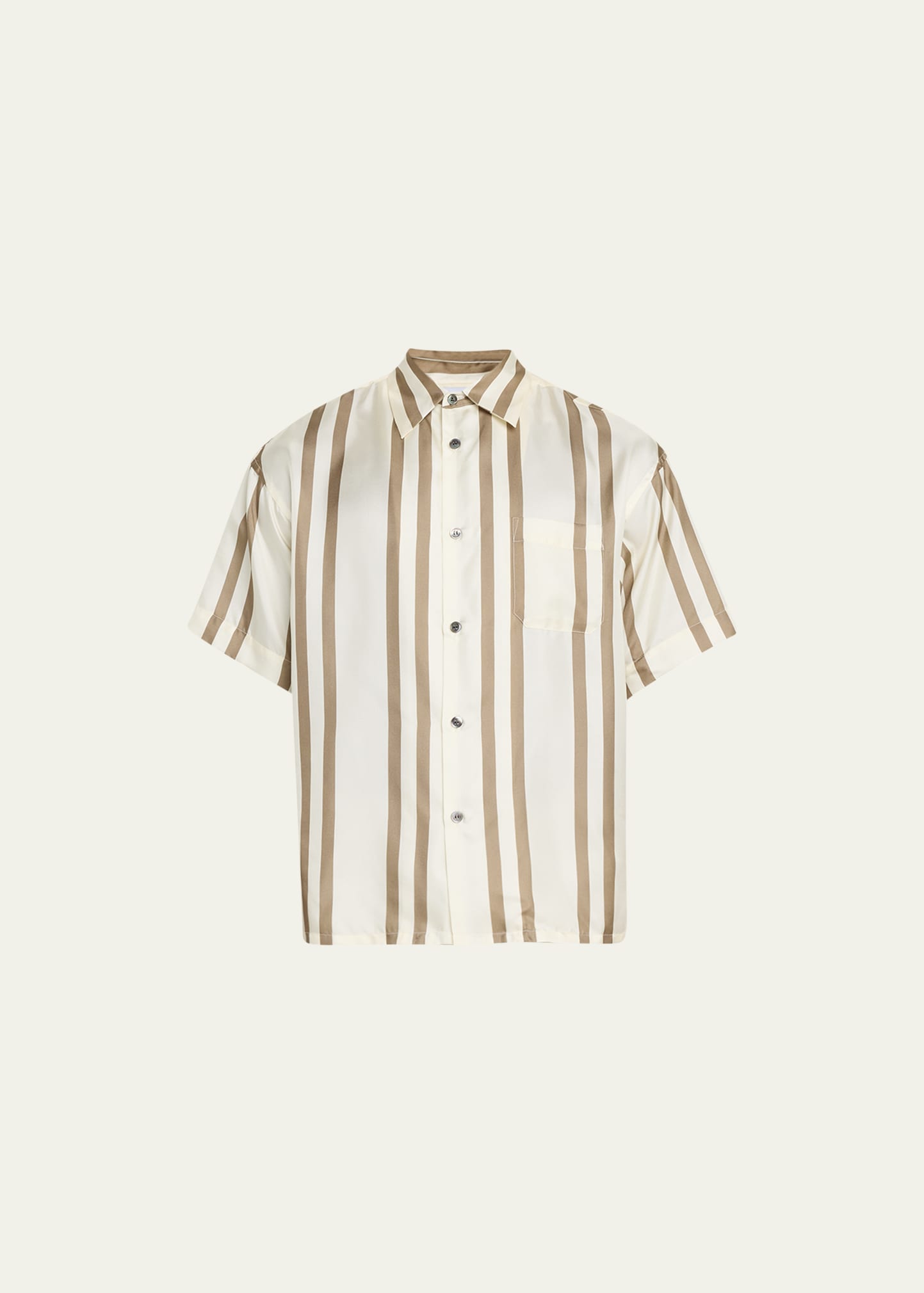 Men's Striped Silk Sport Shirt