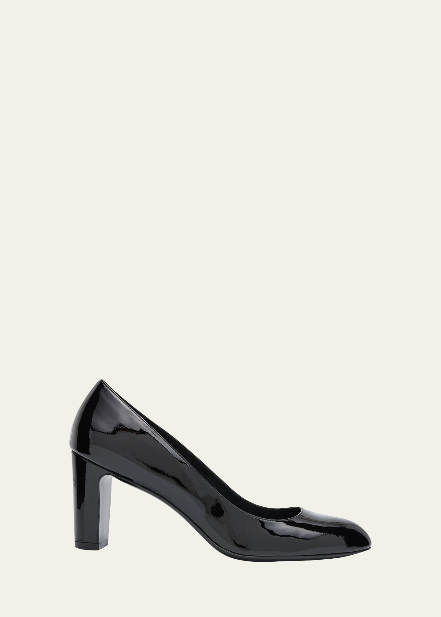 Shop Stuart Weitzman Vida Patent Block-heel Pumps In Black