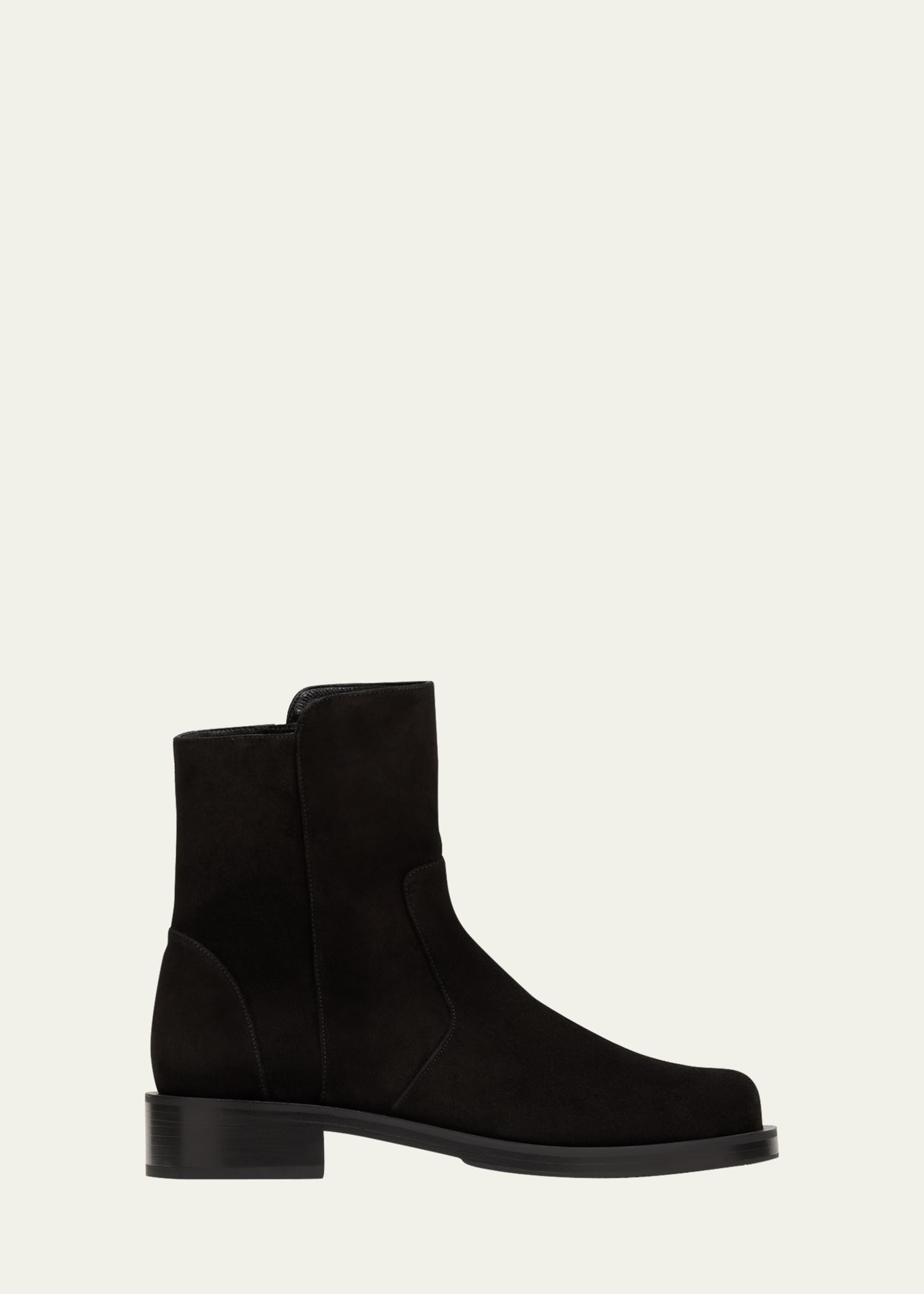 Bold Suede Moto Ankle Boots