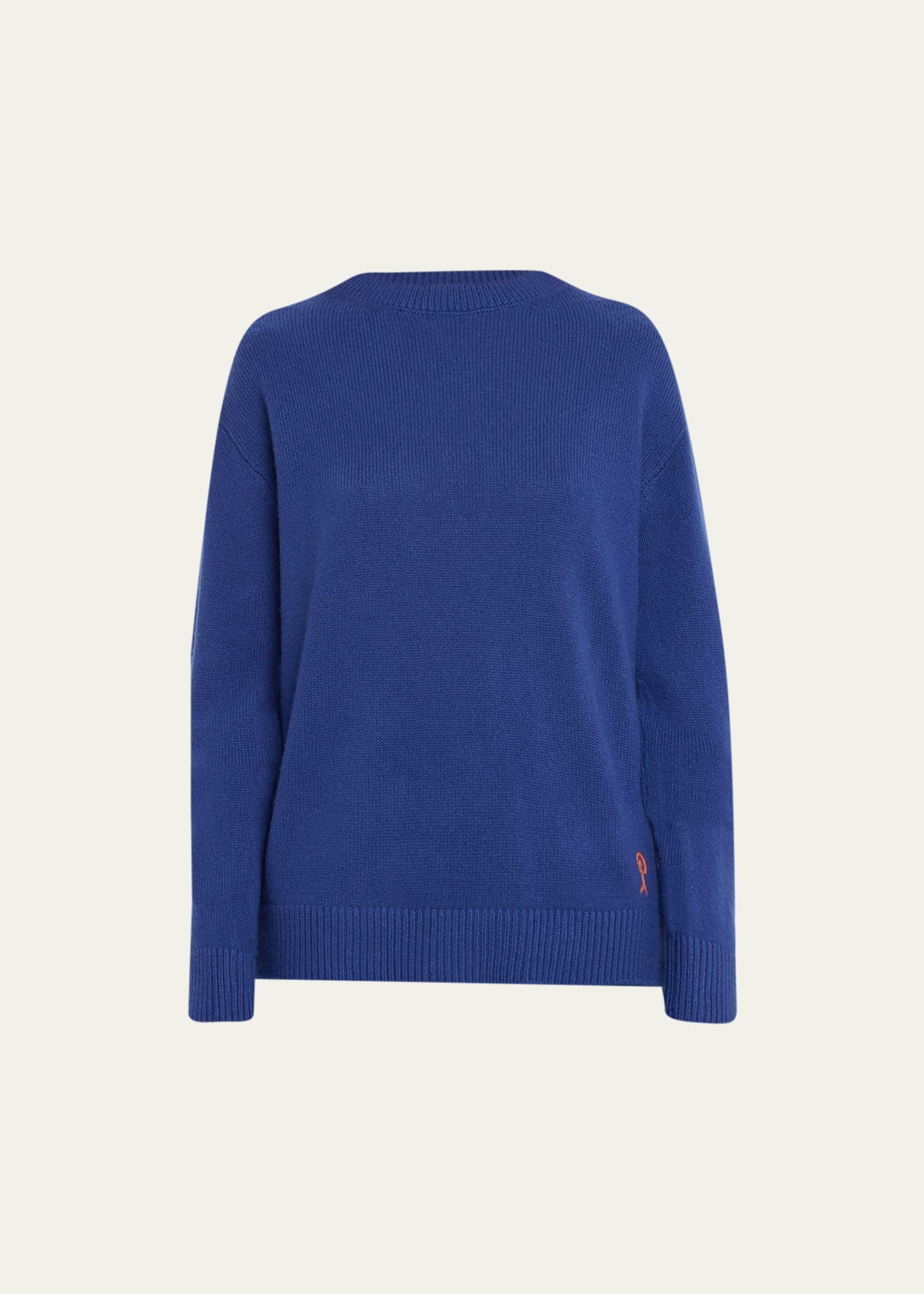 The Elder Statesman Tes Embroidered Sweater In Blue Jayt