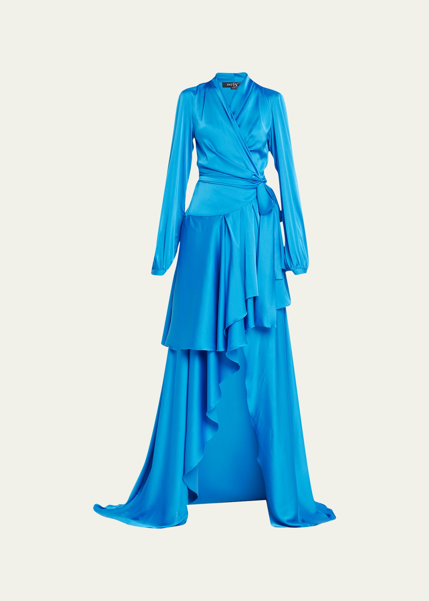 PatBO Stretch Lace Maxi Dress in Cobalt