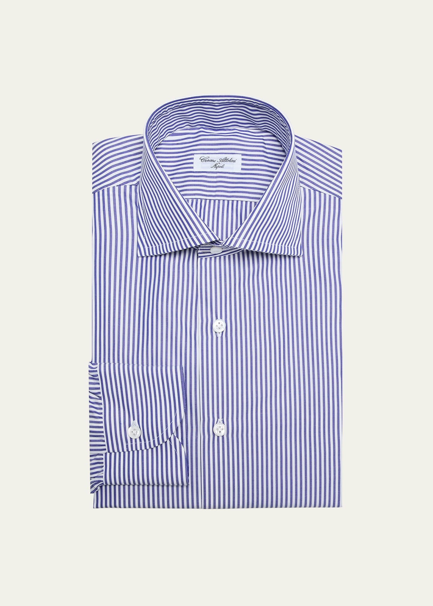 Men's Cotton Pinstripe Dress Shirt