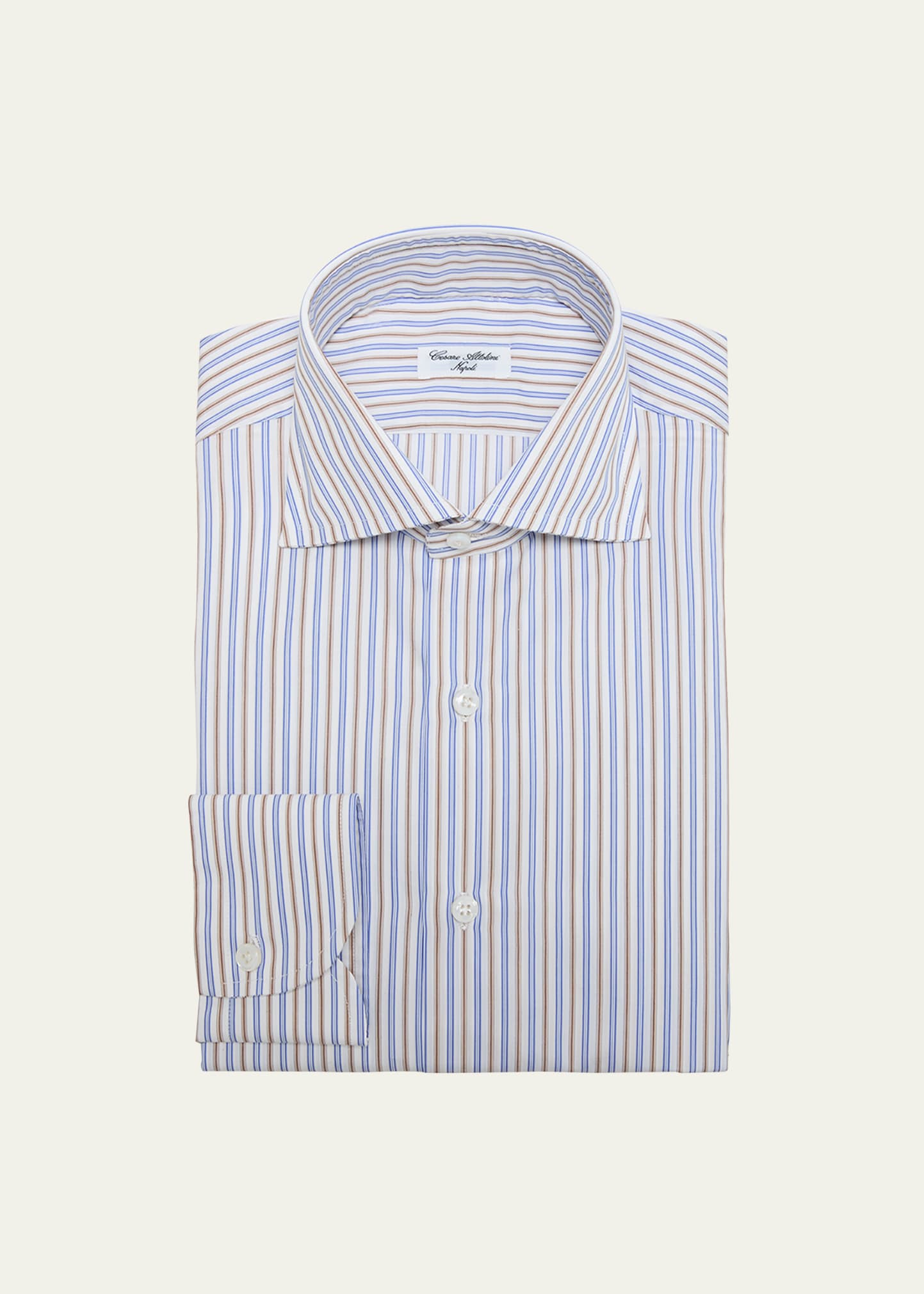 Men's Cotton Multi-Stripe Dress Shirt