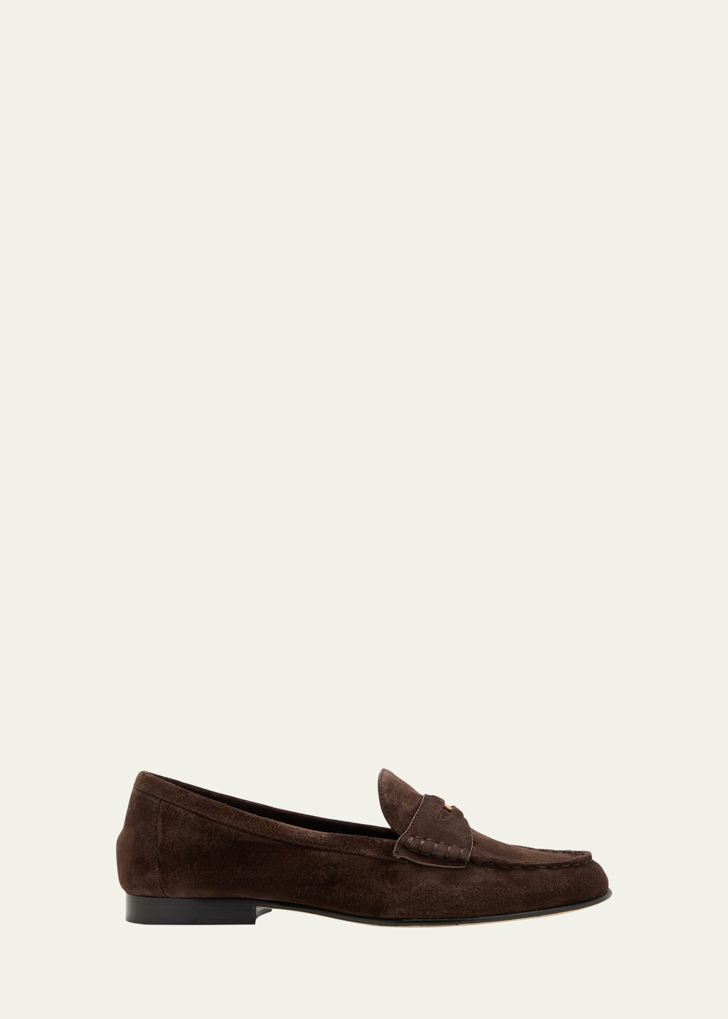 Veronica Beard Suede Coin Penny Loafers In Espresso