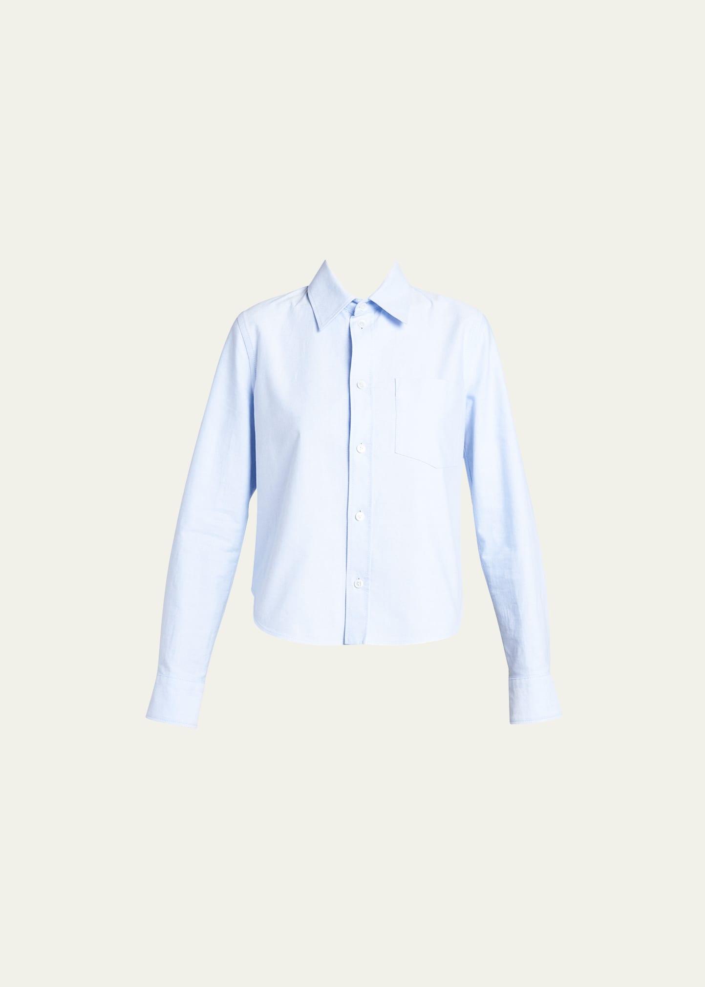 Shop Bottega Veneta Oxford Cotton Button Down Shirt In Rainnavy