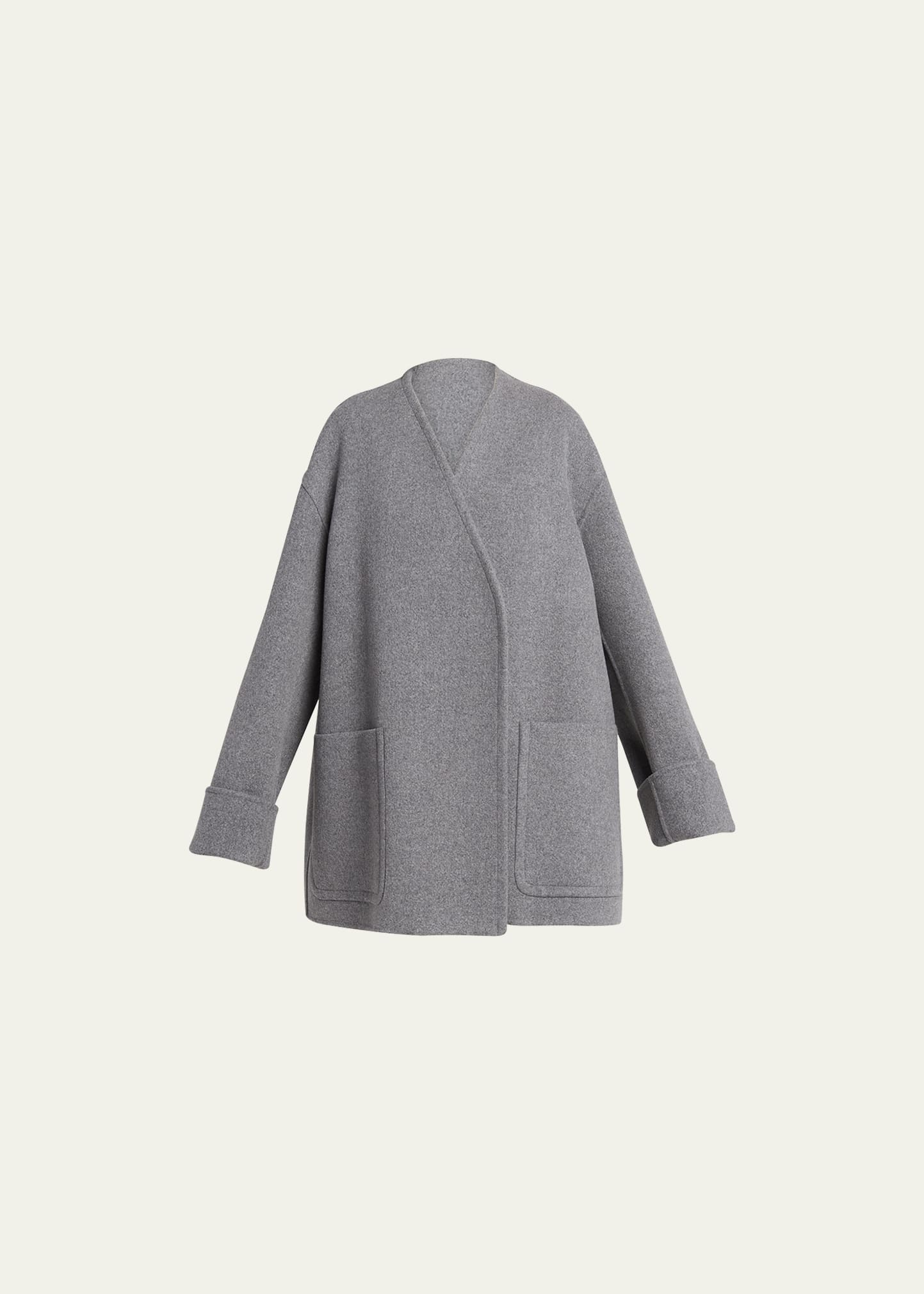 Bottega Veneta Melange Boiled Cashmere Boxy Coat In Multicolor