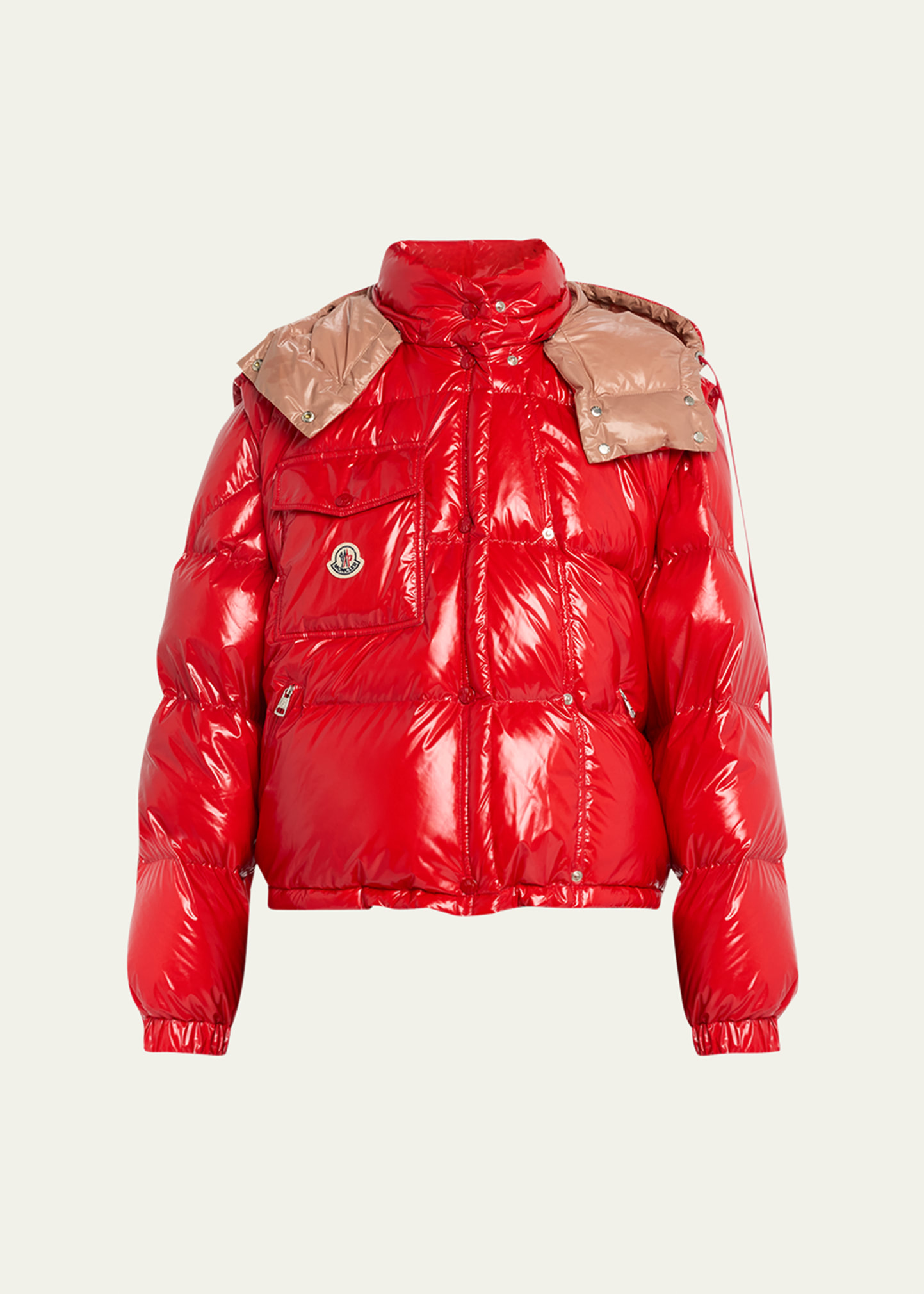 Moncler Paninari 80s Karakorum Convertible Puffer Jacket In Bright Red