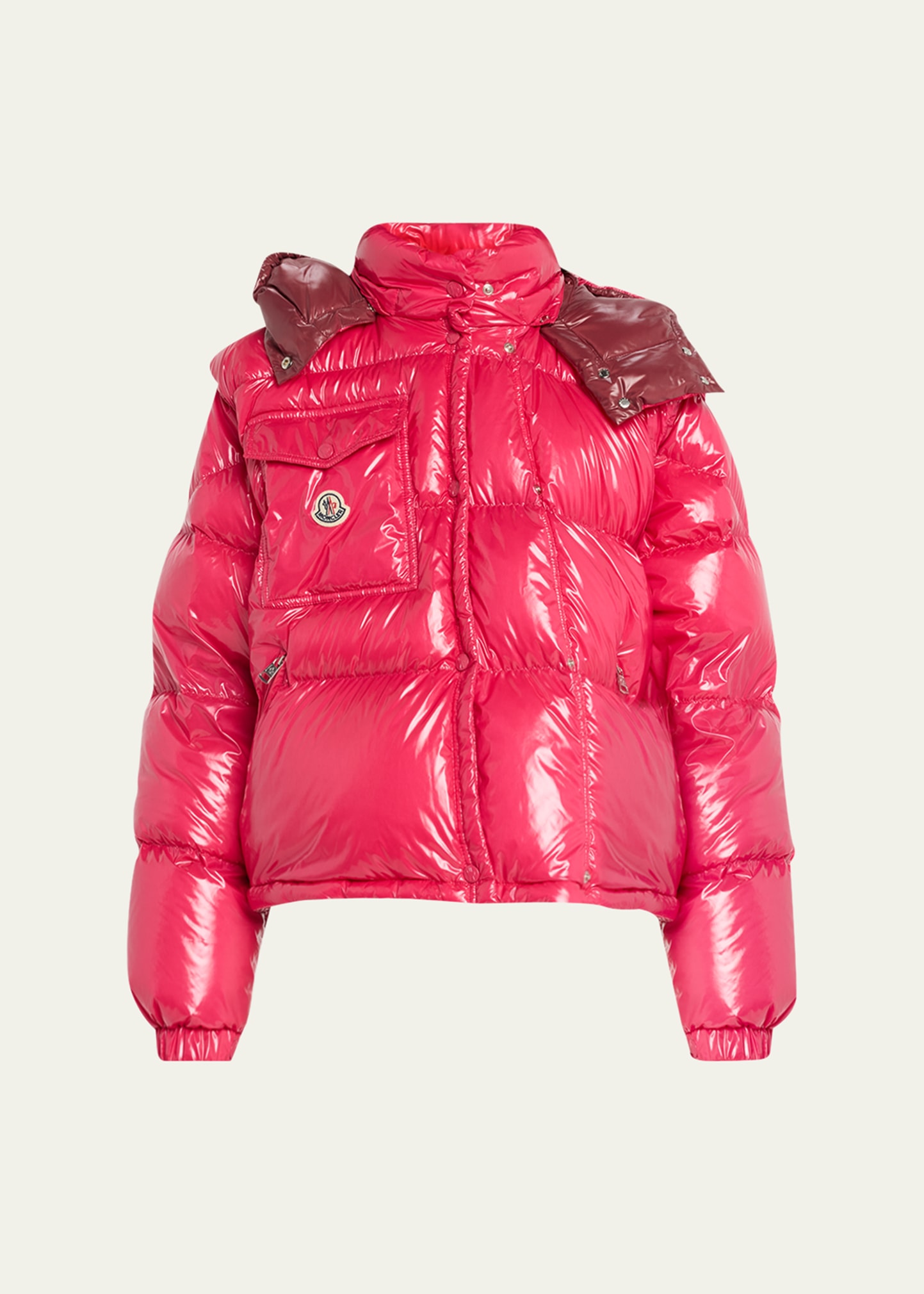 Moncler Logo-patch Hooded Padded Jacket In Black