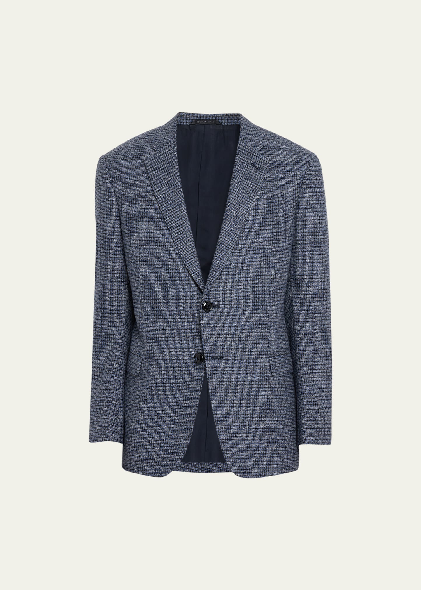 Shop Giorgio Armani Men's Plaid Wool Cashmere Blazer In Multi