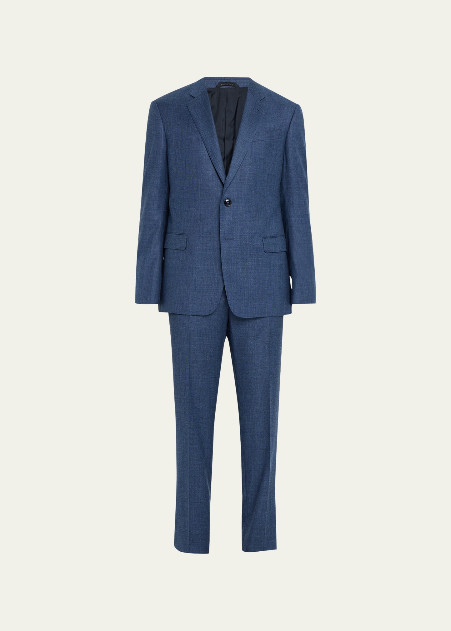 Men's Textured Wool Suit