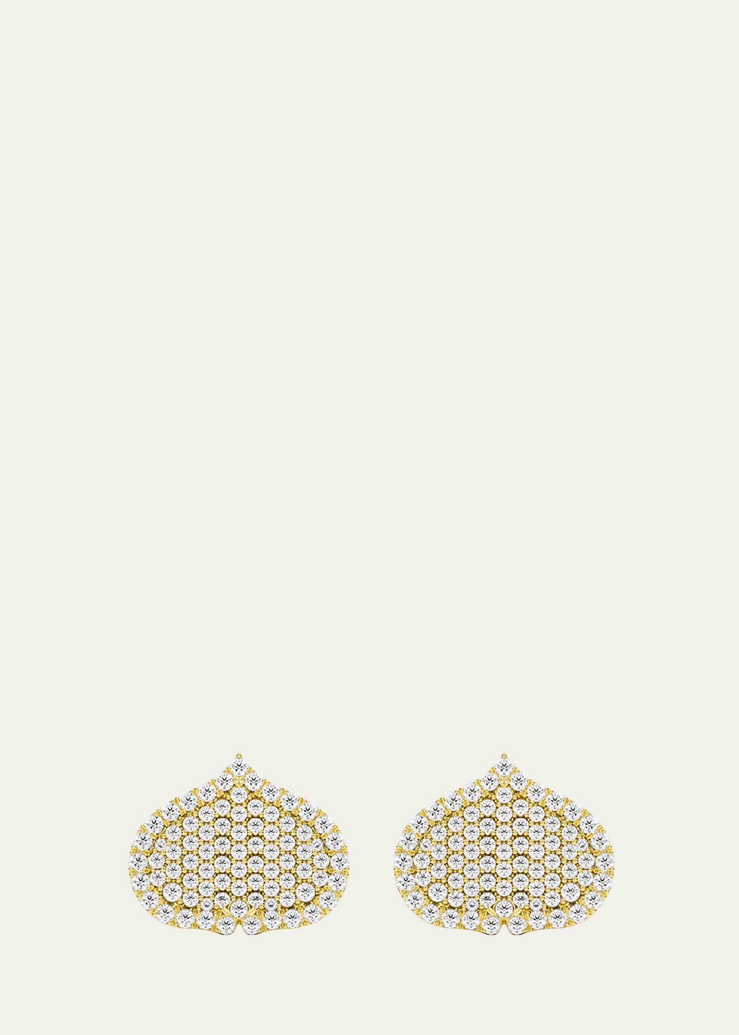 Eye Adore Stud Earrings in Yellow Gold, 15mm