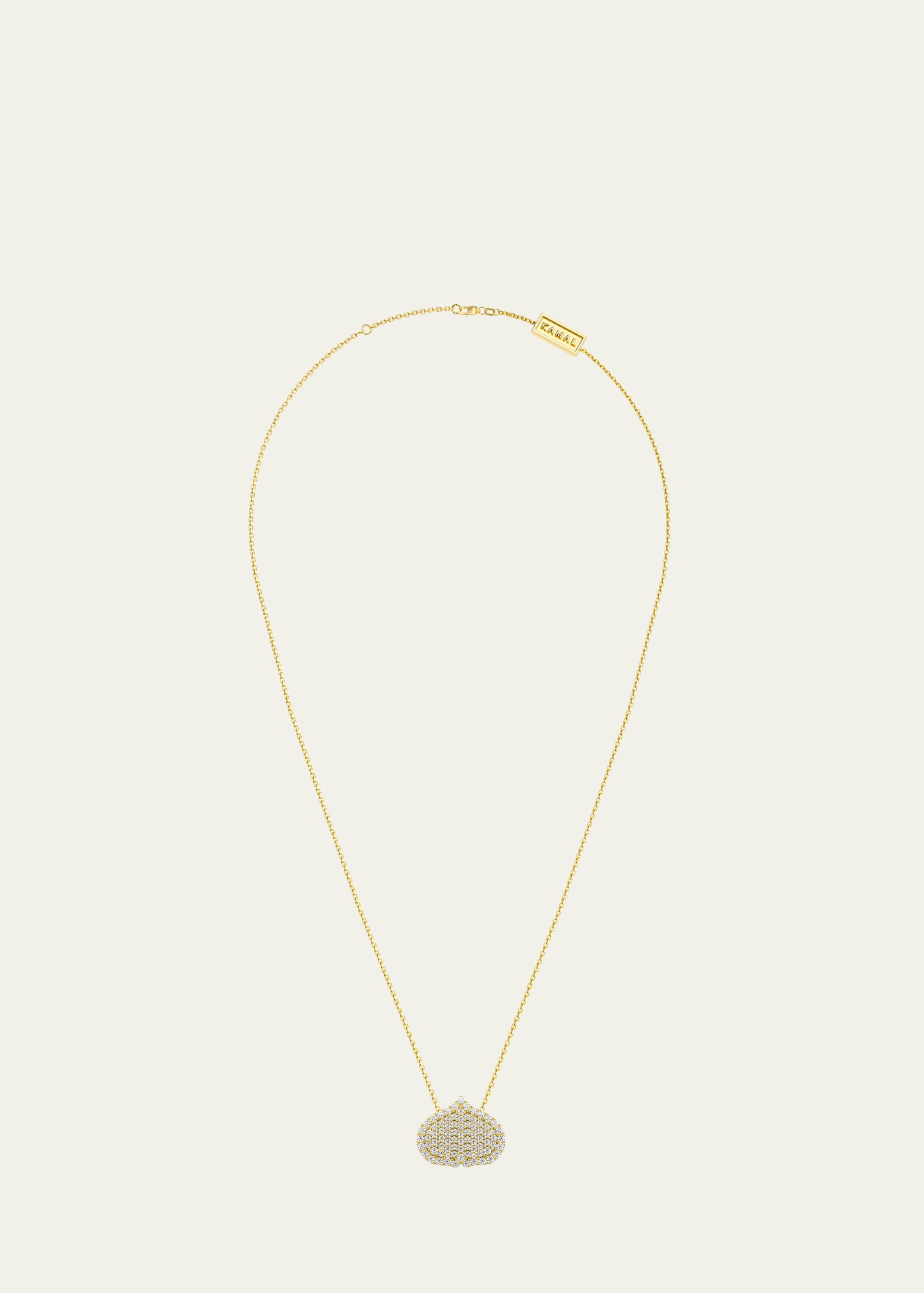 Eye Adore Necklace in Yellow Gold and Diamonds, 15mm