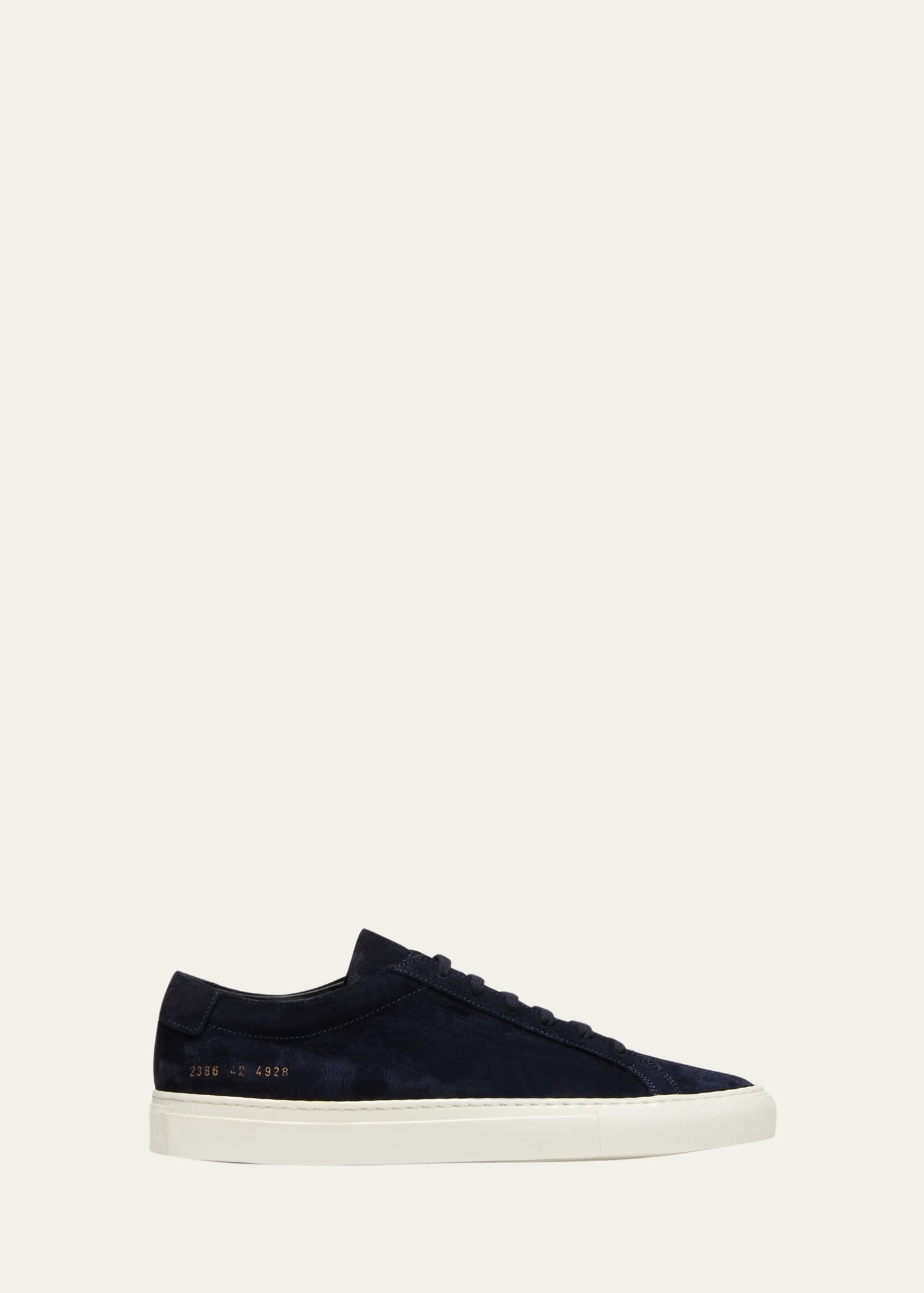 COMMON PROJECTS MEN'S ACHILLES WAXED SUEDE LOW TOP SNEAKERS