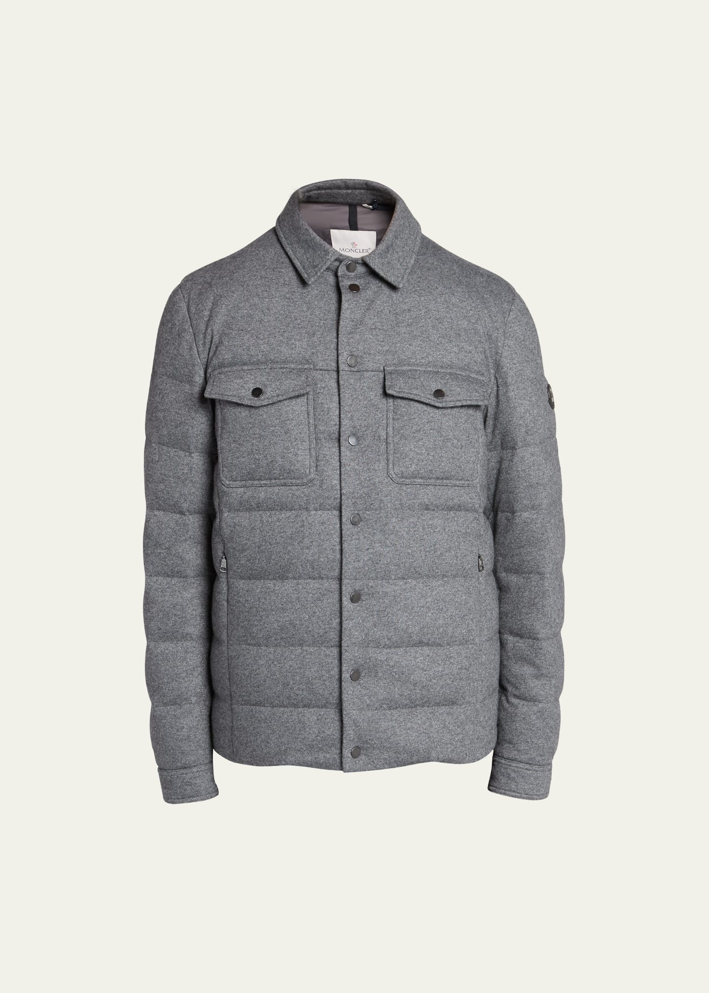 Moncler Todorka Cashmere Blend Down Jacket In Grey