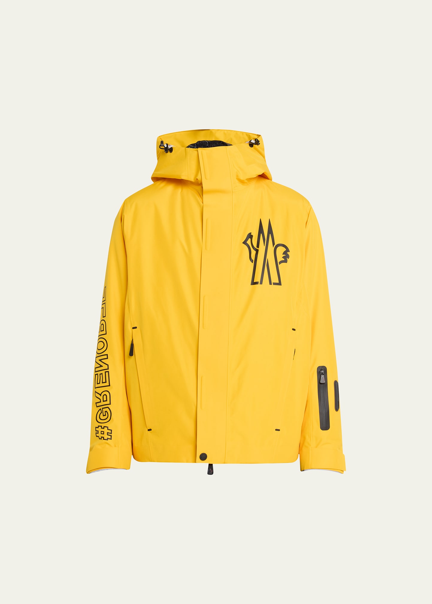 Moncler Genius Men's G Moriond Hooded Logo-print Jacket In Yellow