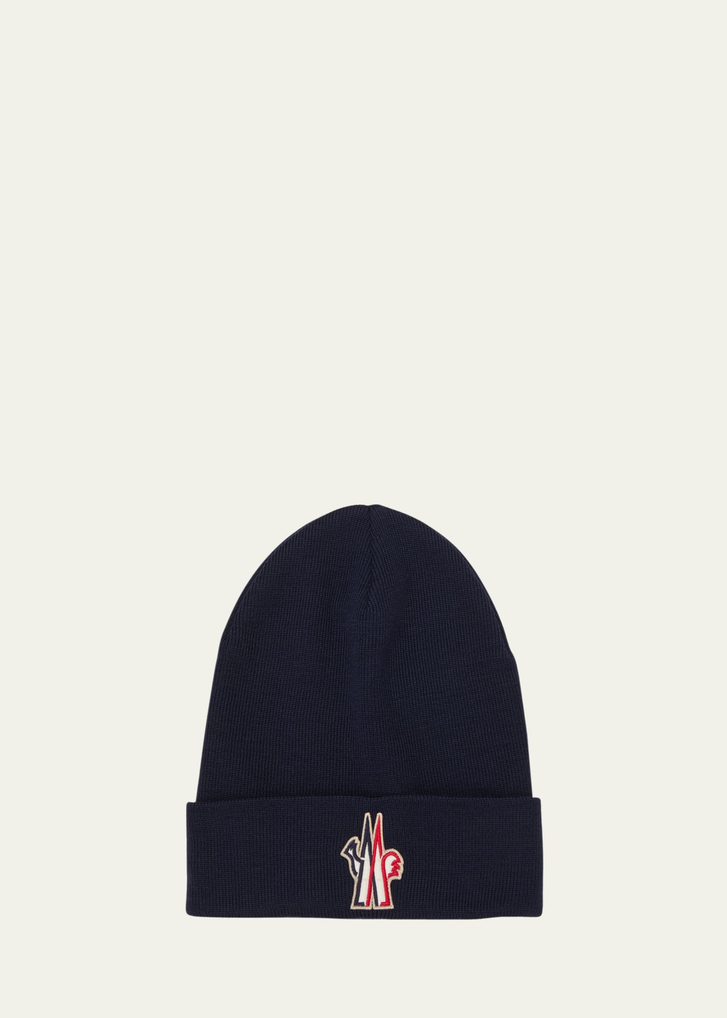 Moncler Genius Genius Virgin Wool Rib-knit Beanie In Navy