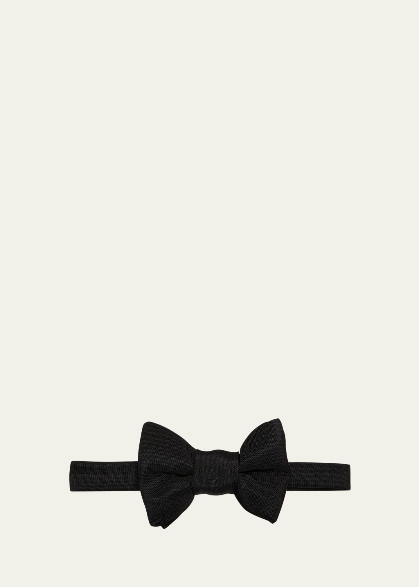 Men's Pre-Tied Moire Silk Bow Tie