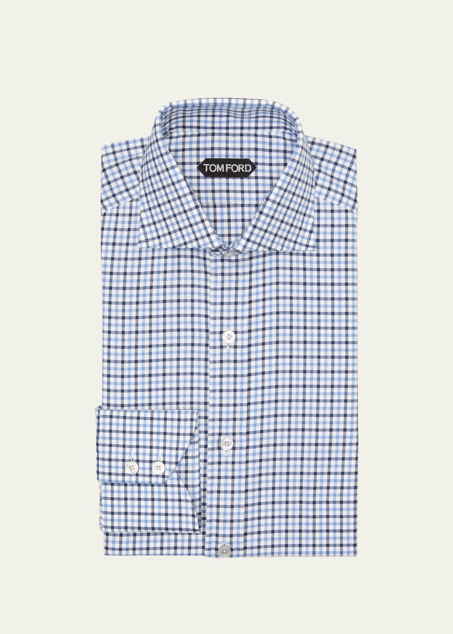 Tom Ford Men's Slim Fit Check Casual Button-down Shirt In Combo Blue