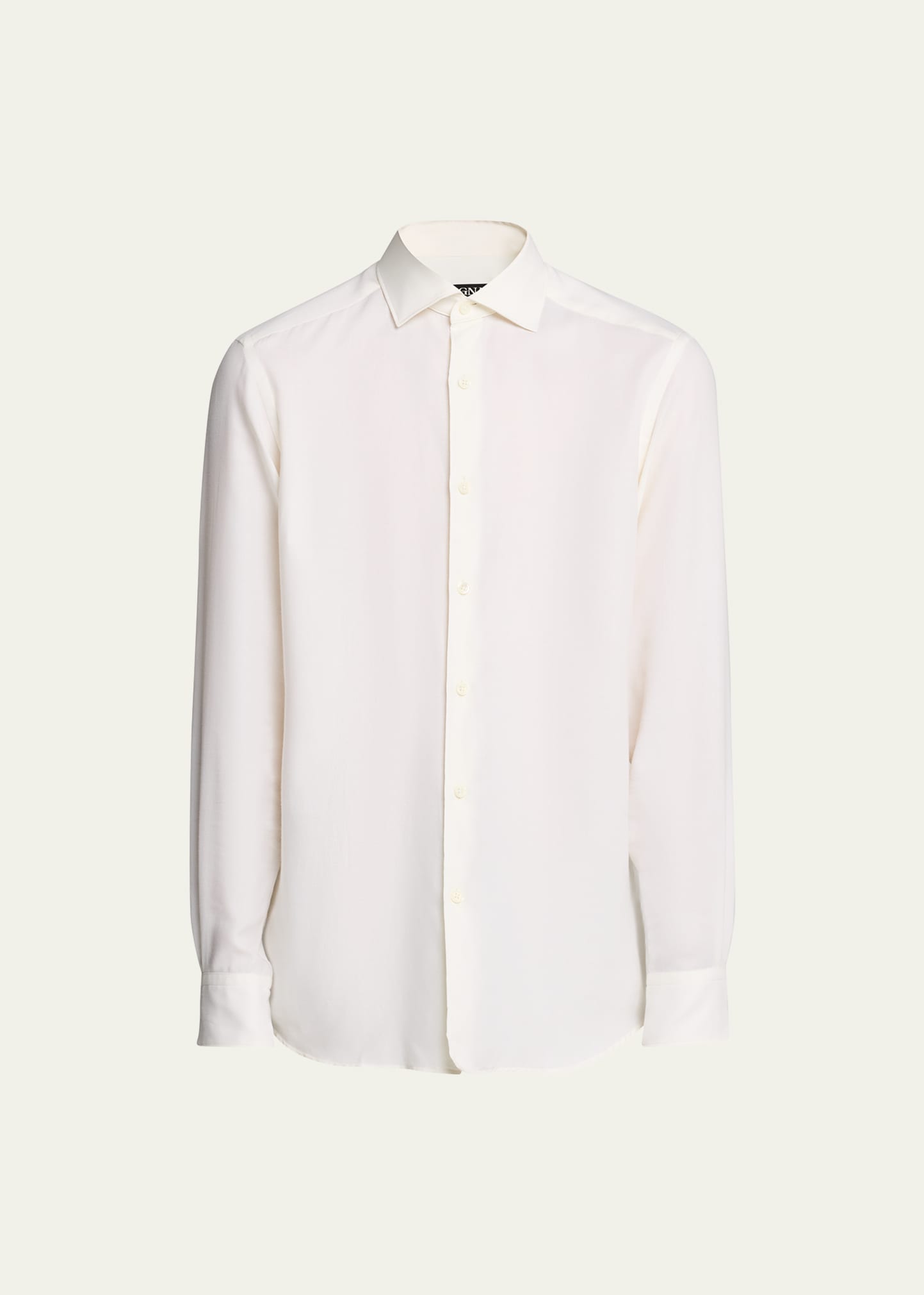 Zegna Men's Cotton-cashmere Cashco Sport Shirt In Wht Sld