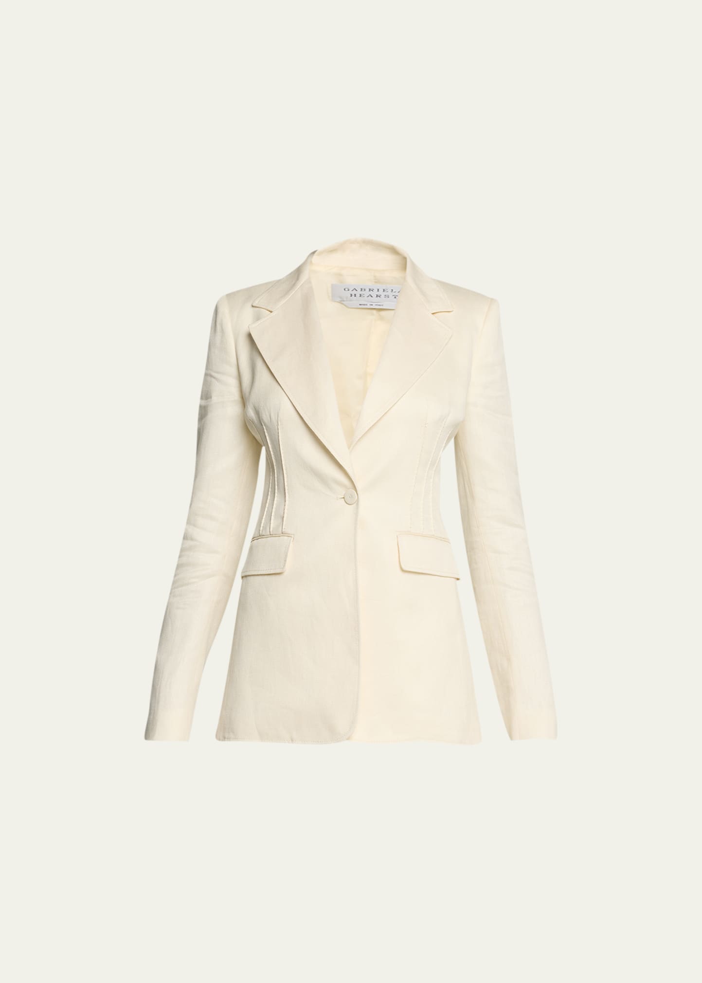 Minos Tailored Linen Blazer Jacket