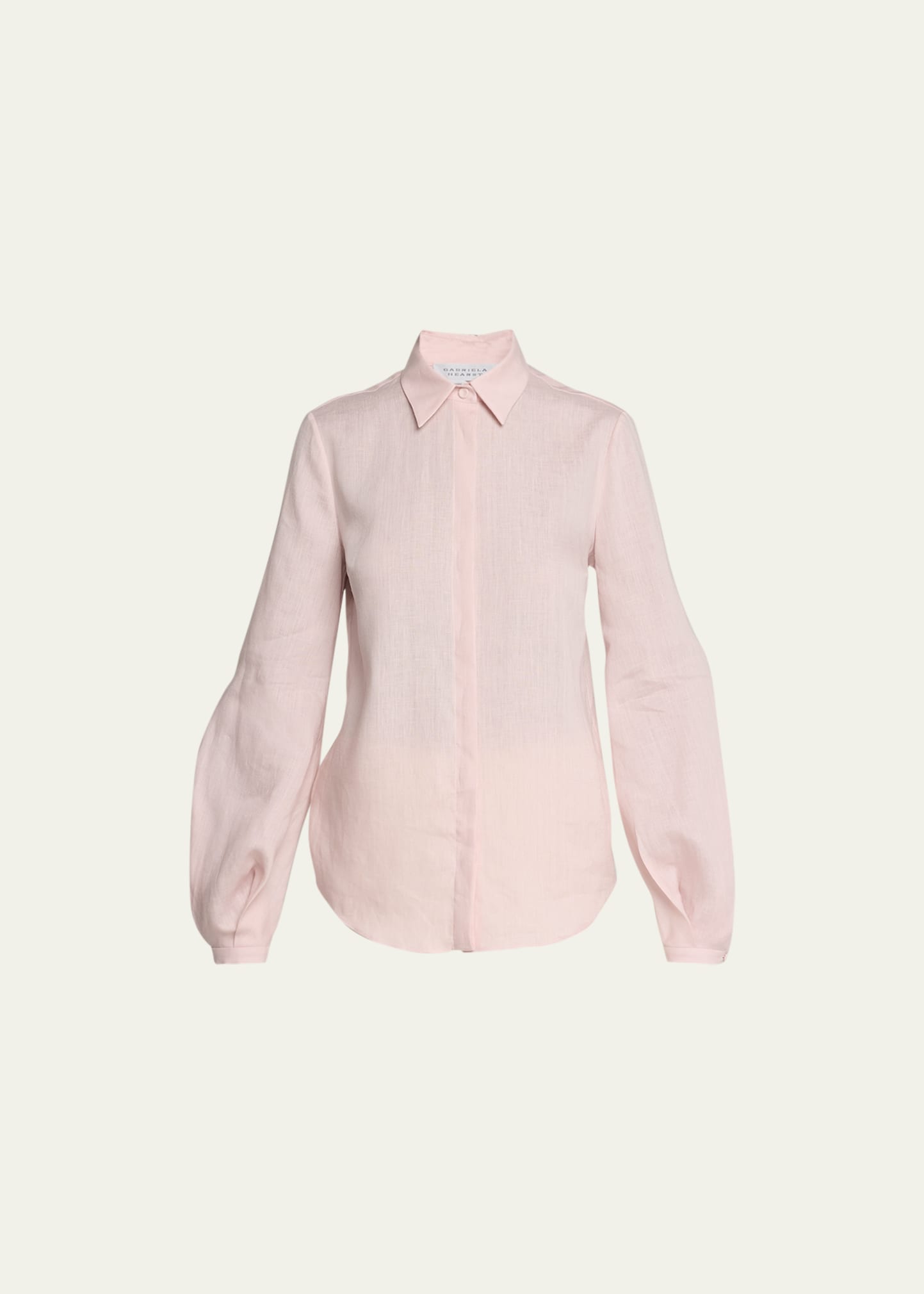 Delmer Linen Button-Front Top