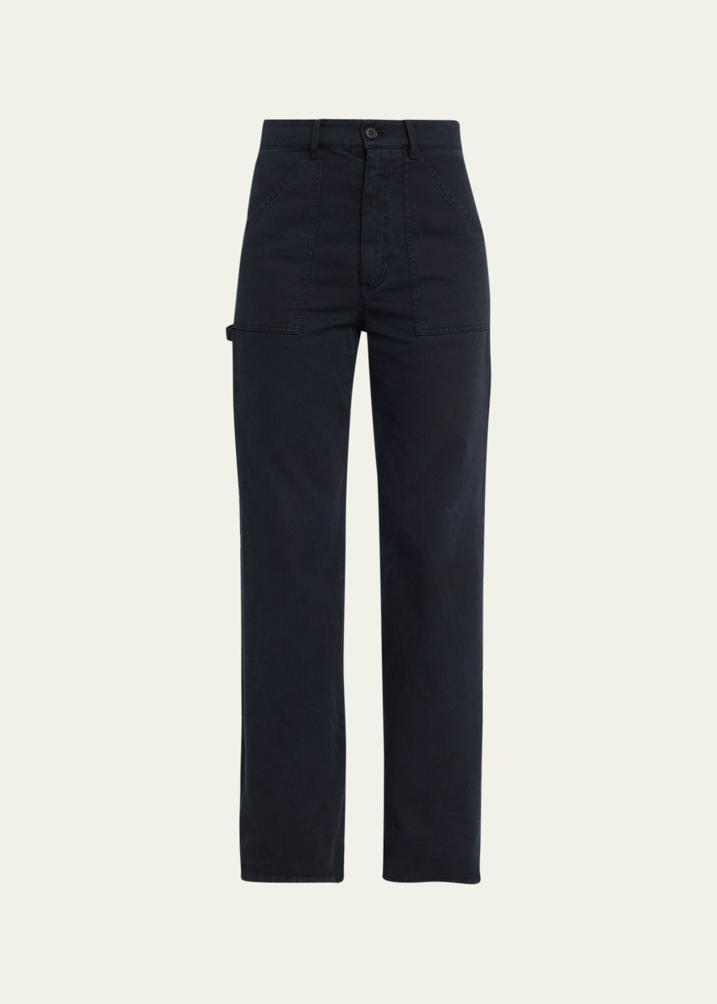 NILI LOTAN Corette cotton-blend twill straight-leg pants