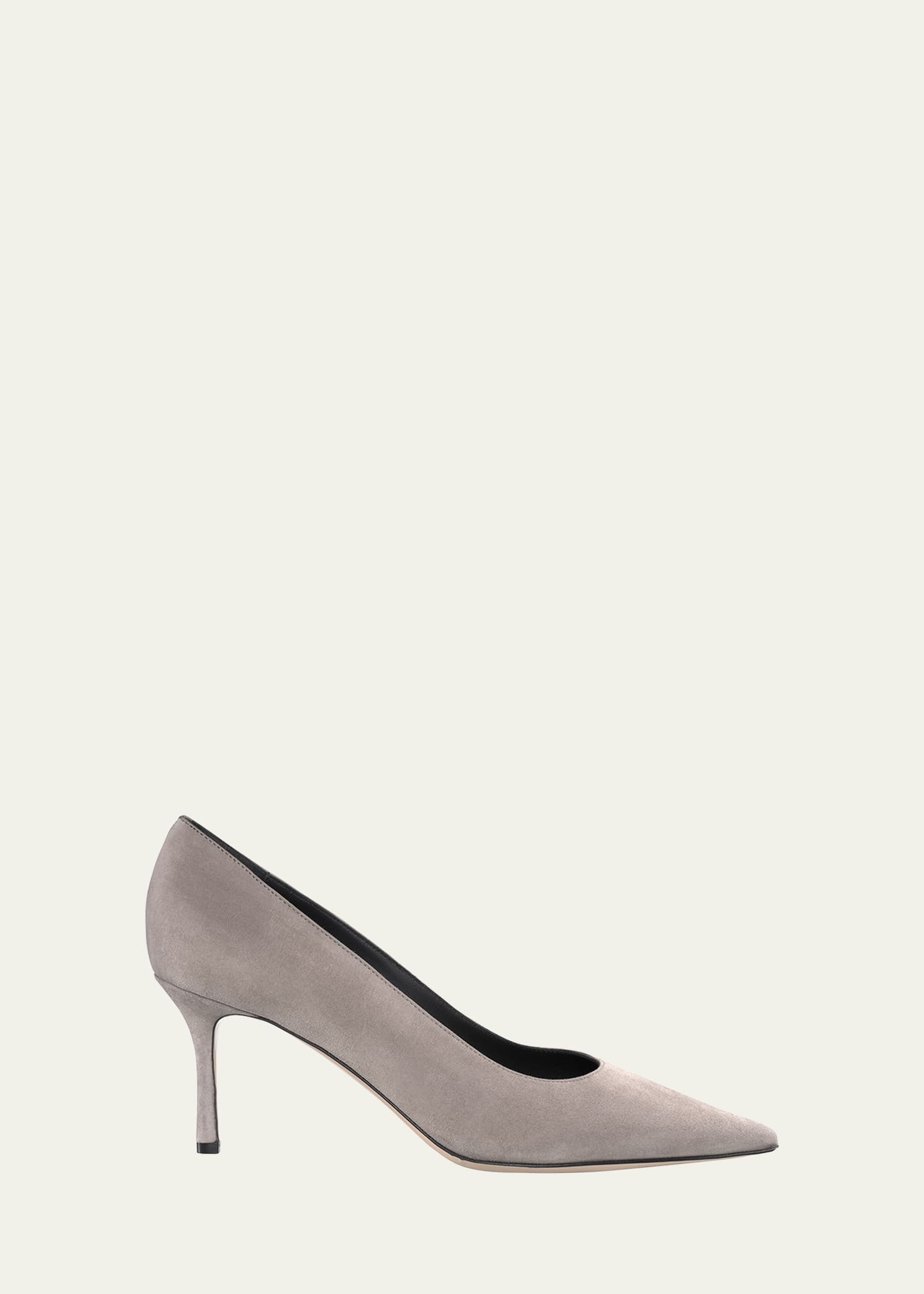 Marion Parke Classic Suede Stiletto Pumps In Koala Grey