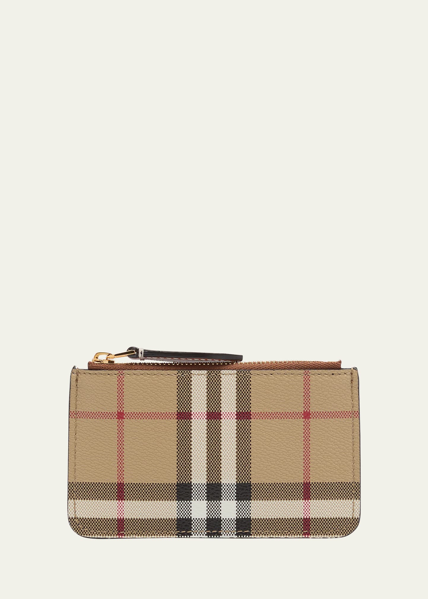 Burberry Kelbrook Check Zip Wallet In Archive Beige