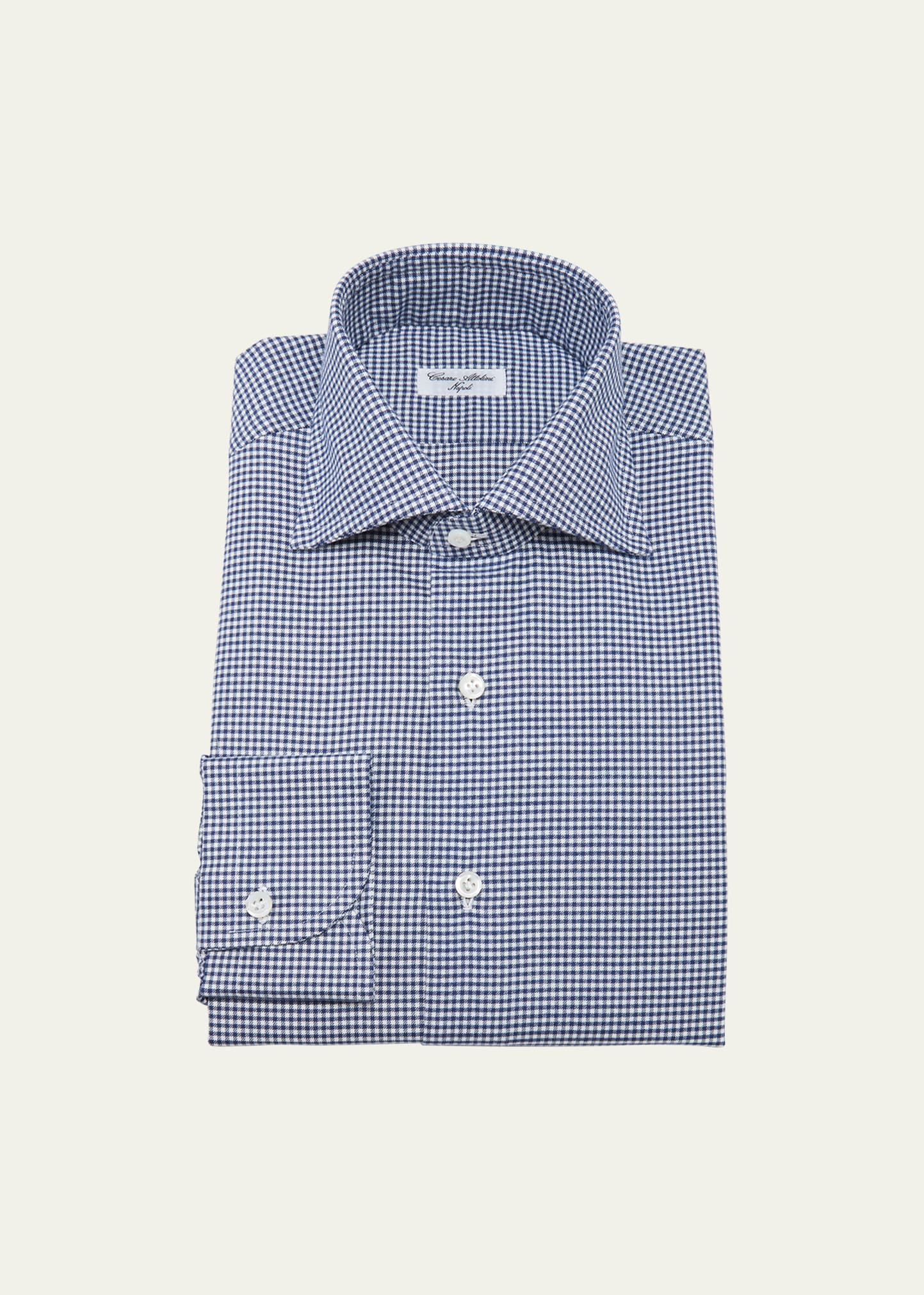 Men's Cotton Micro-Check Dress Shirt