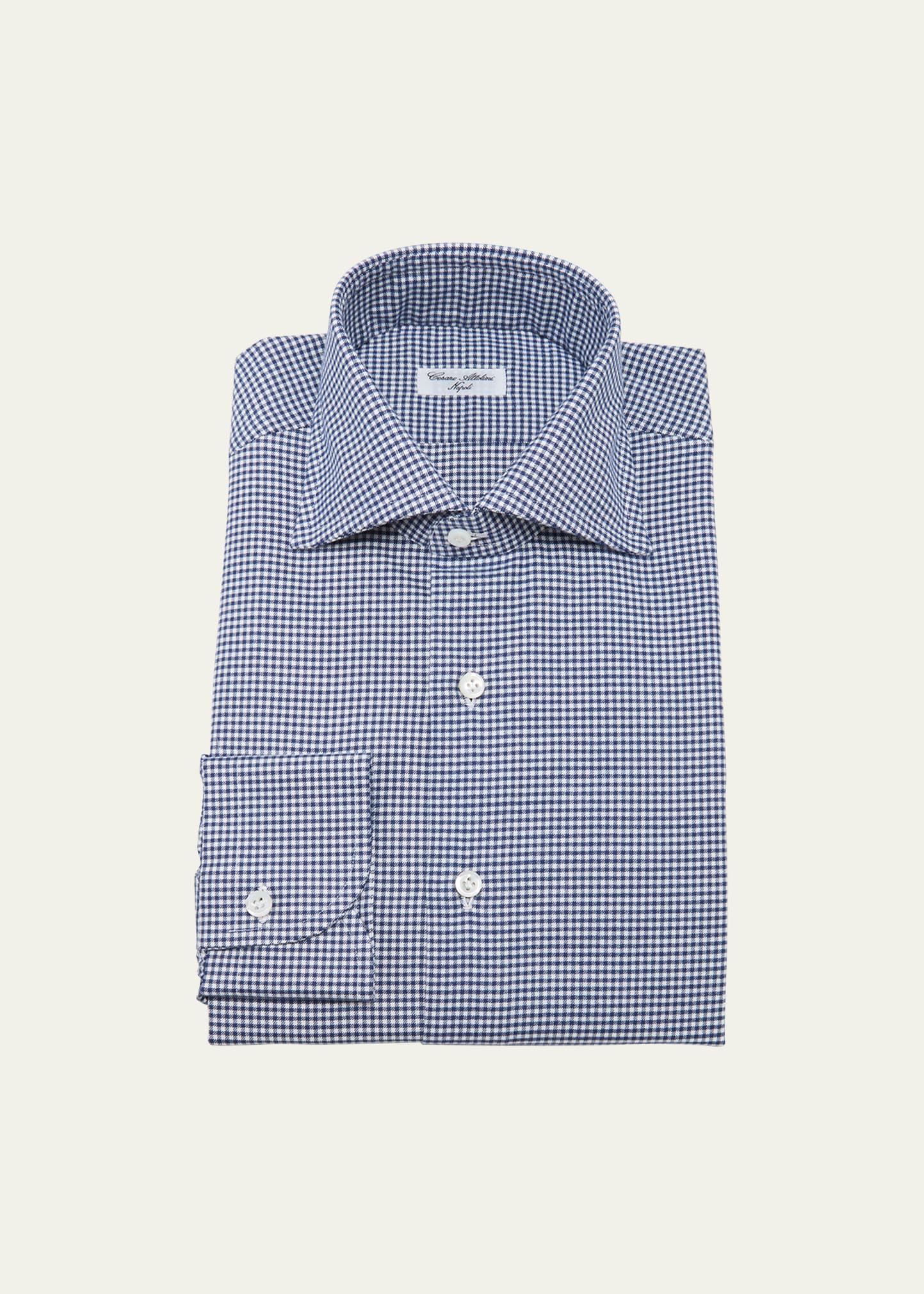 Men's Cotton Micro-Check Dress Shirt