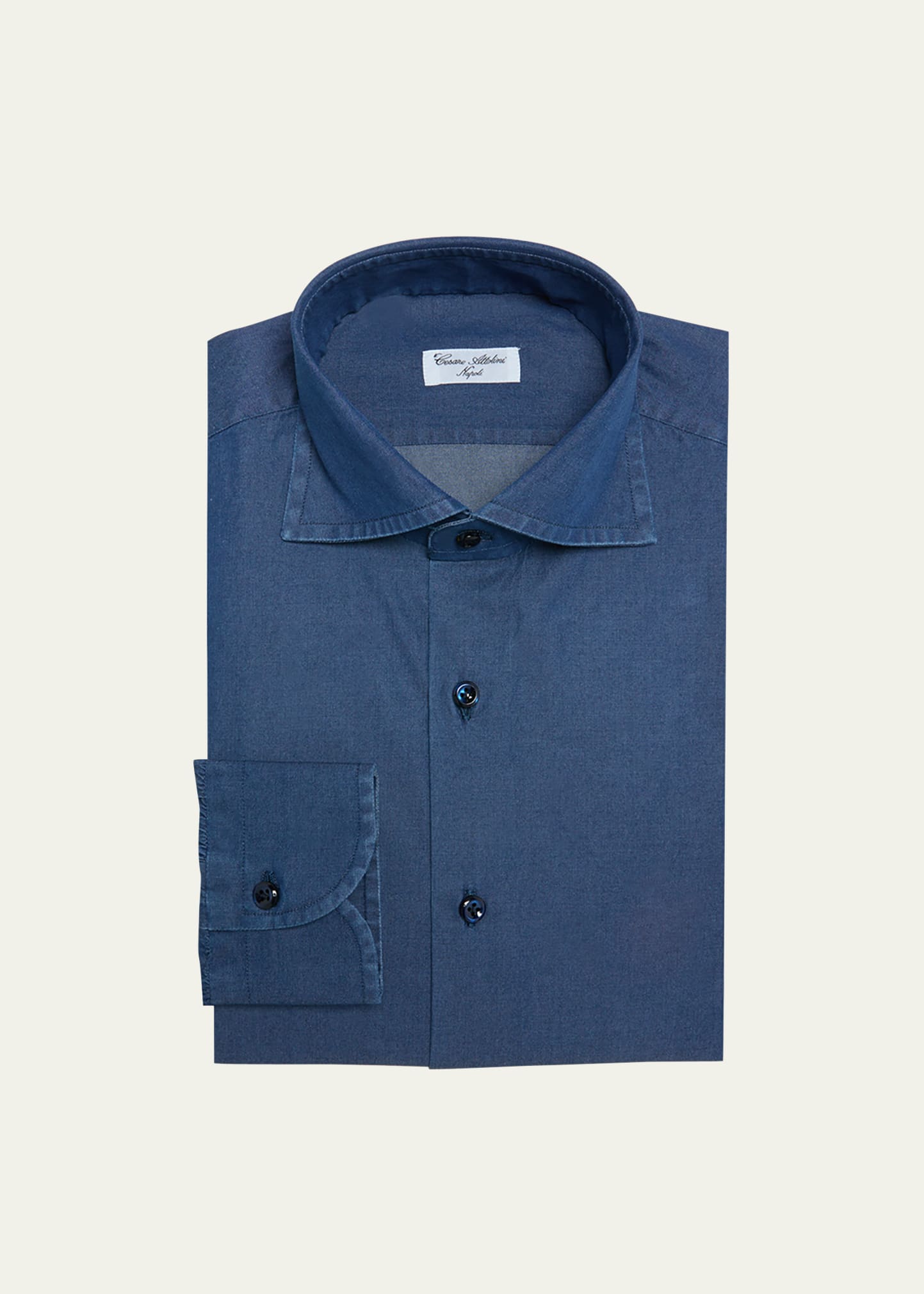 Men's Cotton Denim Dress Shirt