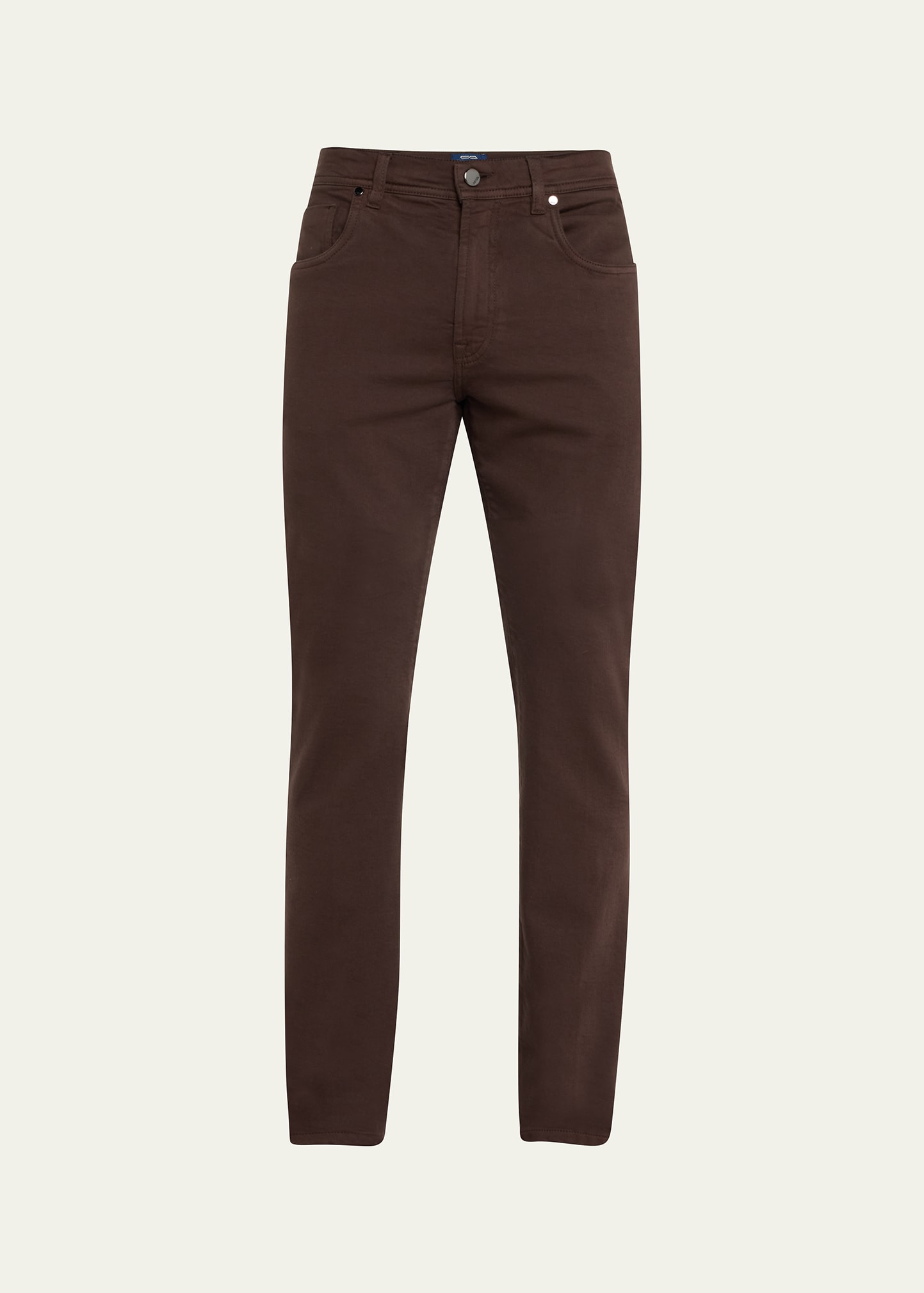 Cesare Attolini Men's 5-pocket Stretch Twill Pants In M31-brown