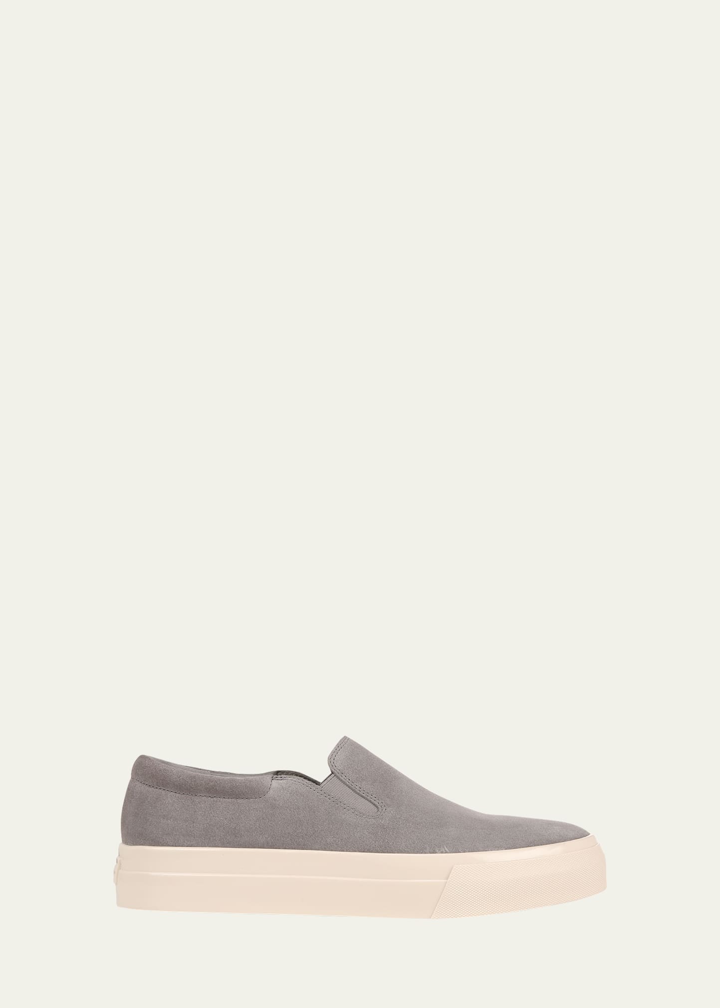 Vince Men's Shawn Suede Slip-on Sneakers In Smoke Grey