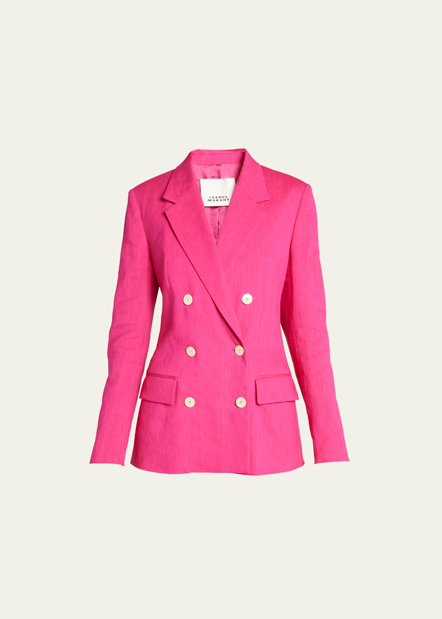 Isabel Marant Sheril Double Breasted Suit In Fuchsia