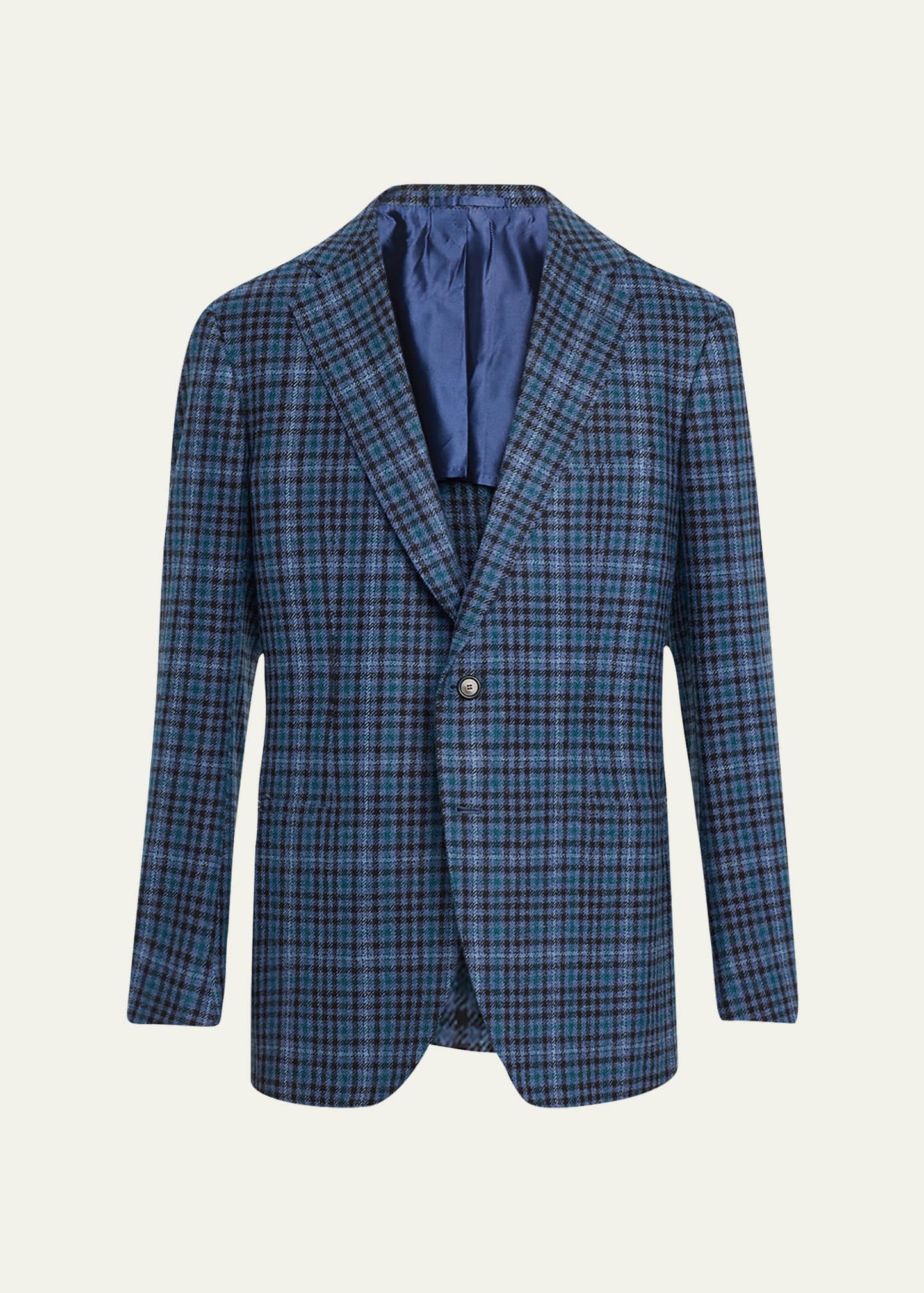 Men's Cashmere-Wool Plaid Sport Coat