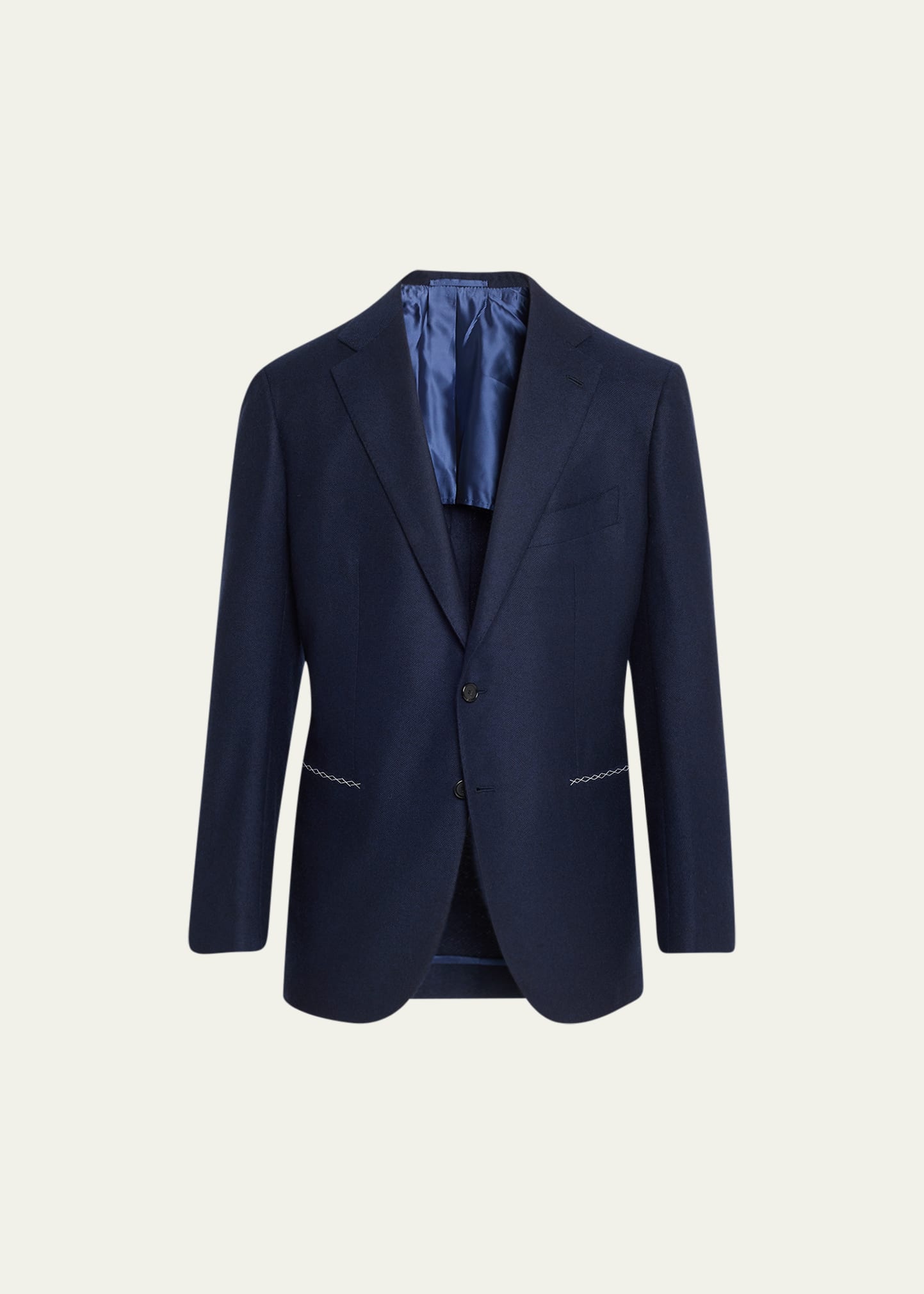 Cesare Attolini Men's Birdseye Cashmere Sport Coat In B21-blue