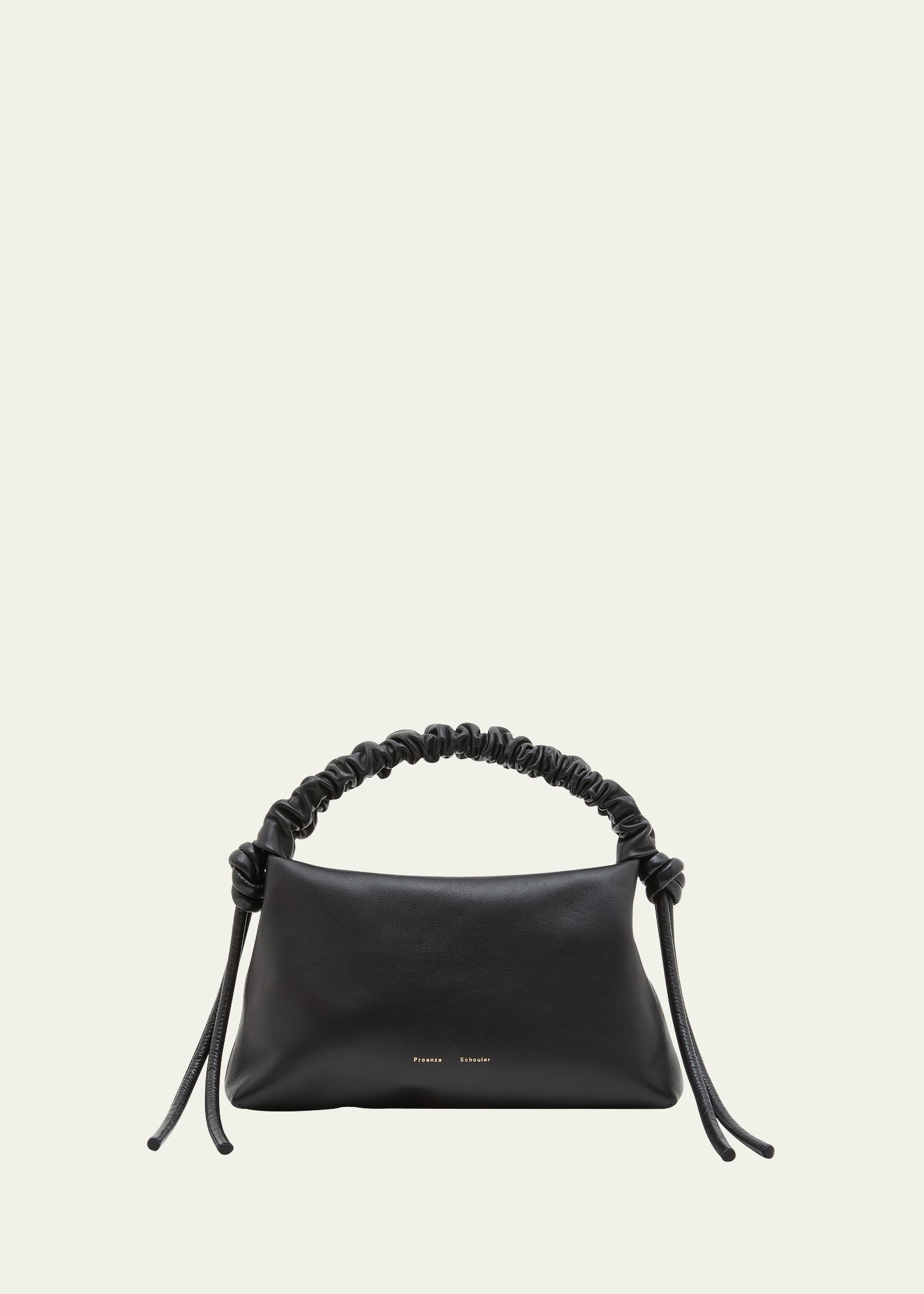 Proenza Schouler Mini Drawstring Leather Top-handle Bag In 001 Black