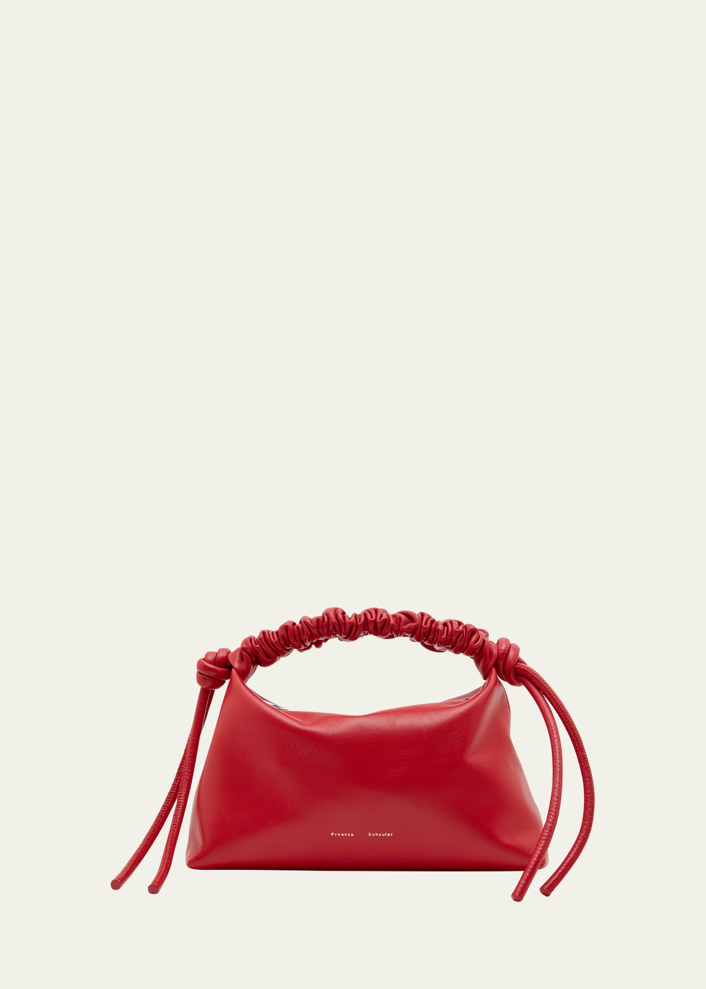 Proenza Schouler Mini Drawstring Leather Top-handle Bag In 623 New Scarlet