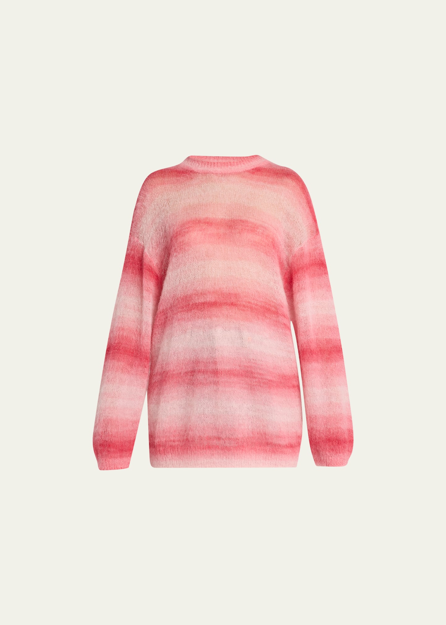Re/done Oversized Crewneck Wool-blend Sweater In Redspacedy