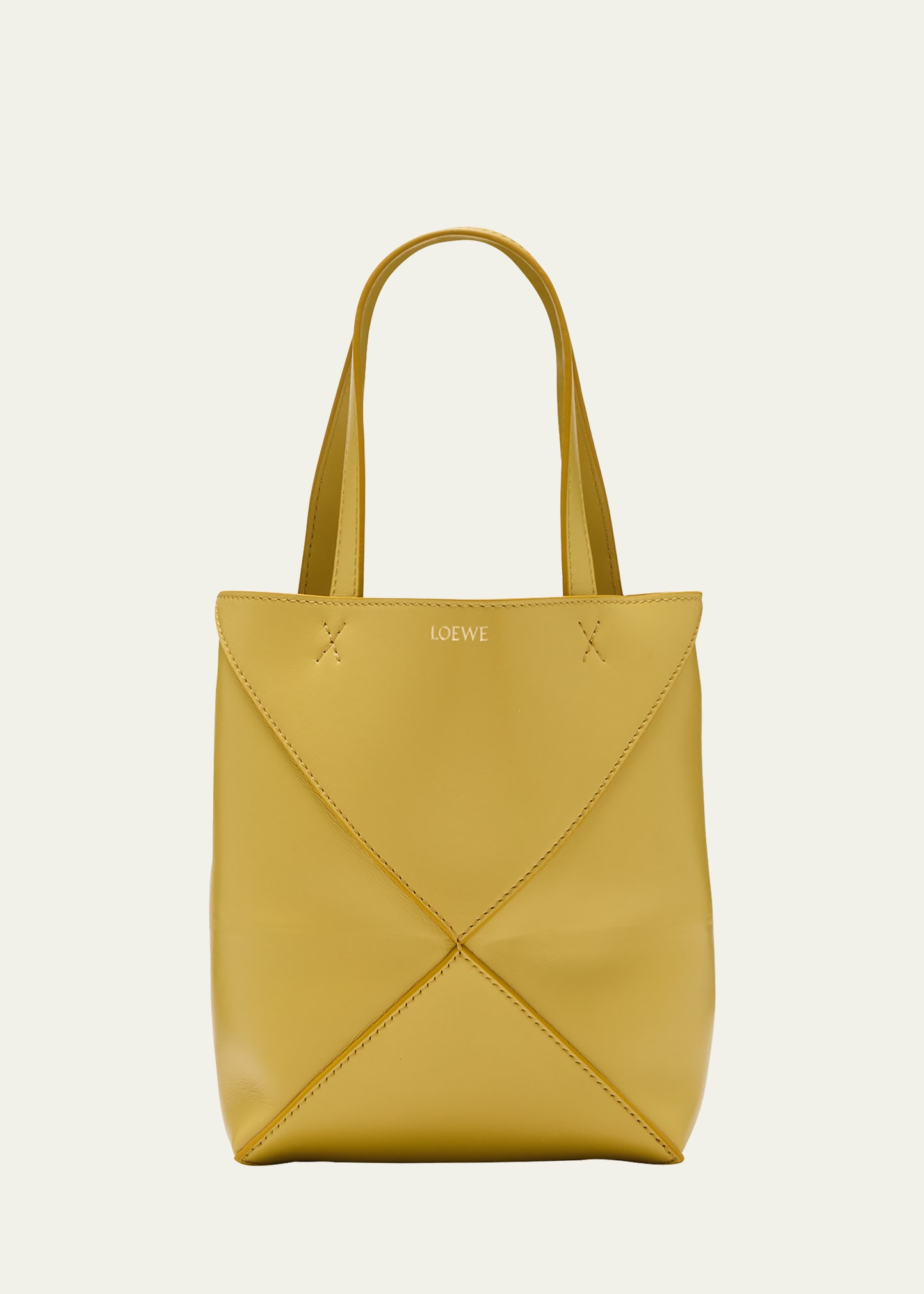 Loewe Puzzle Mini Leather Top-handle Bag In 6048 Bright Ochre