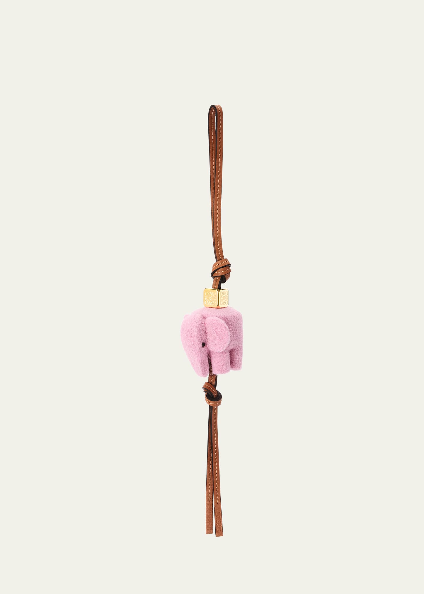 Loewe Elephant Felt And Leather Charm In 3900 Candy