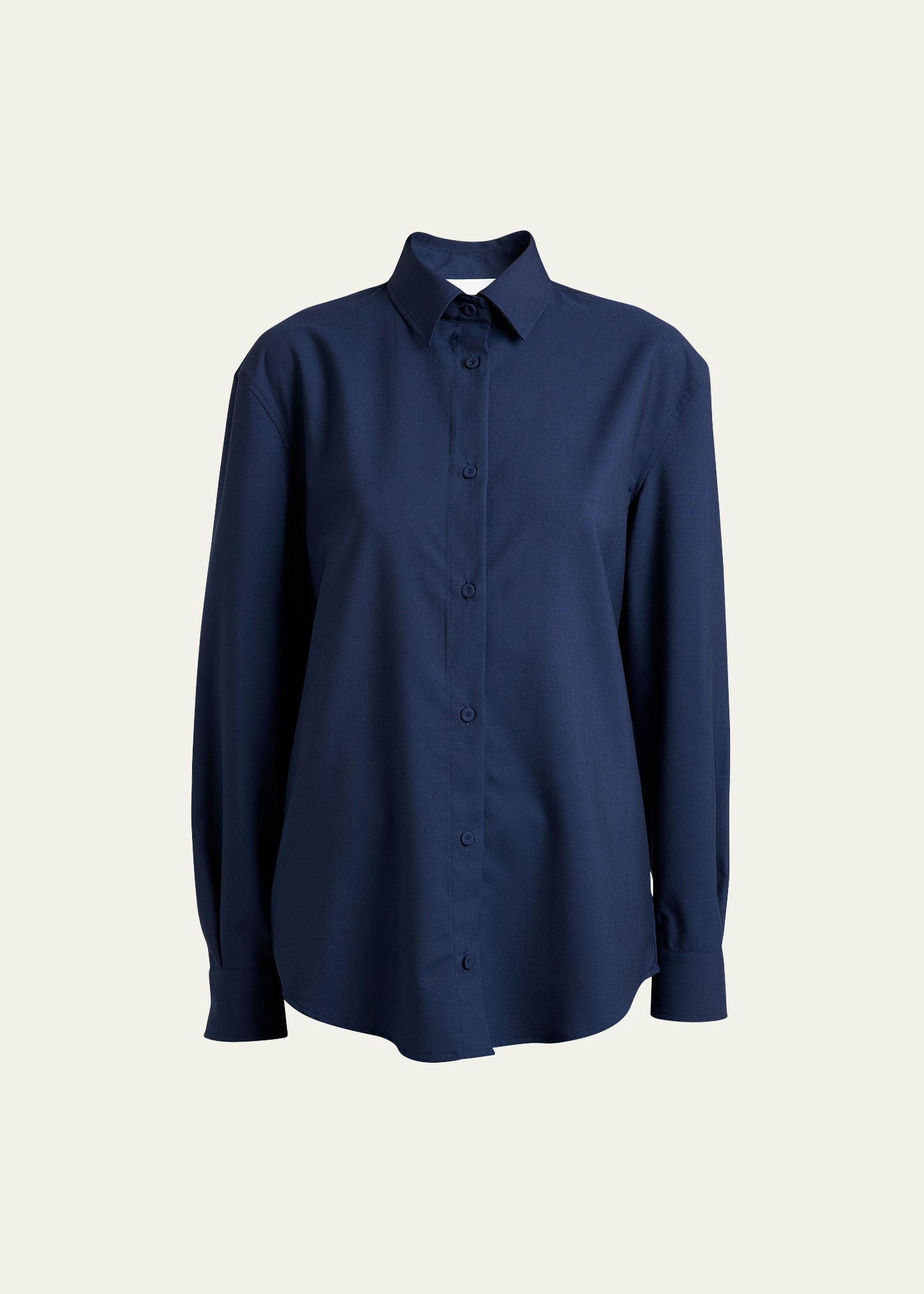 Erin Button-Front Wool Shirt