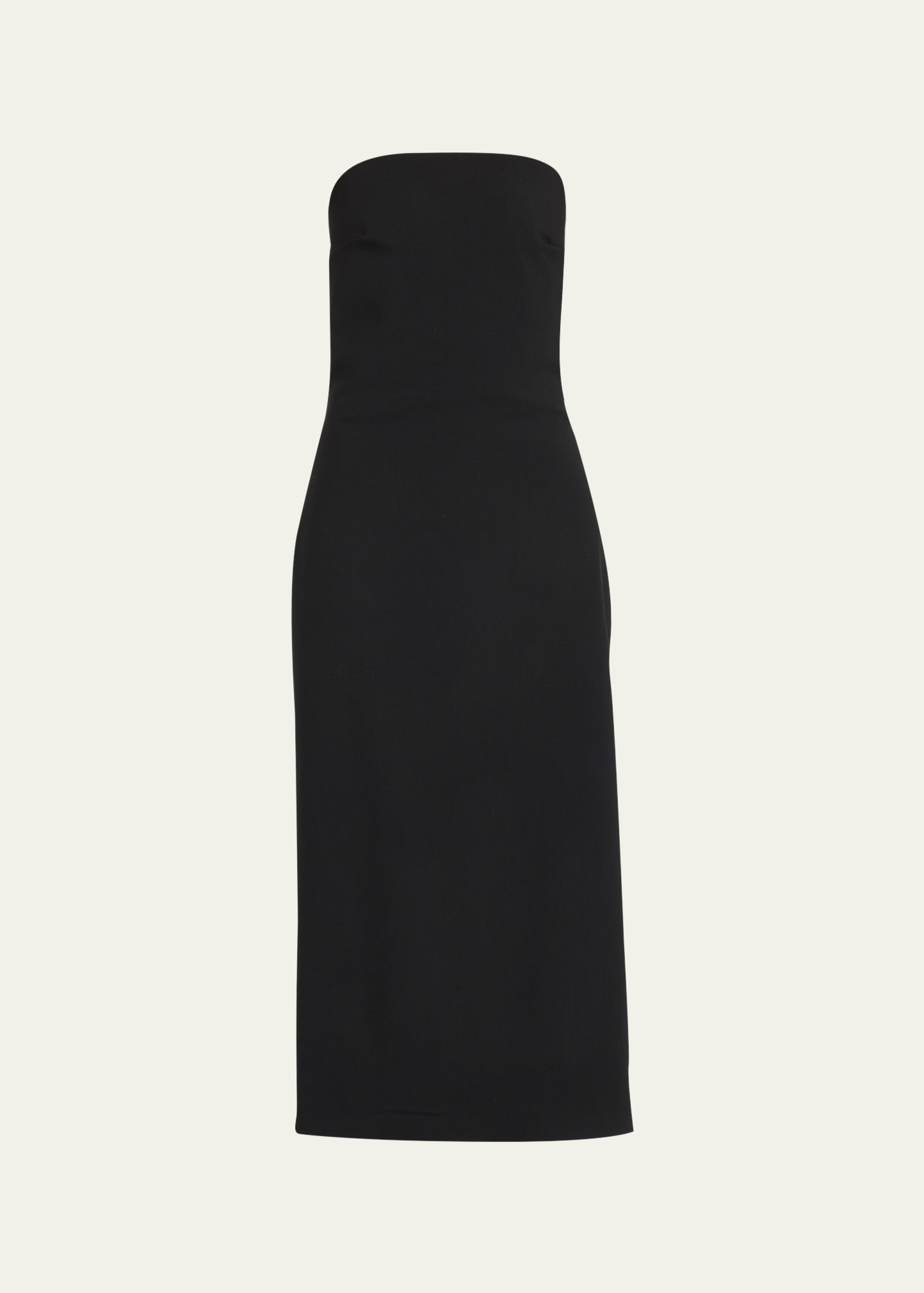 Cori Strapless Wool Midi Dress